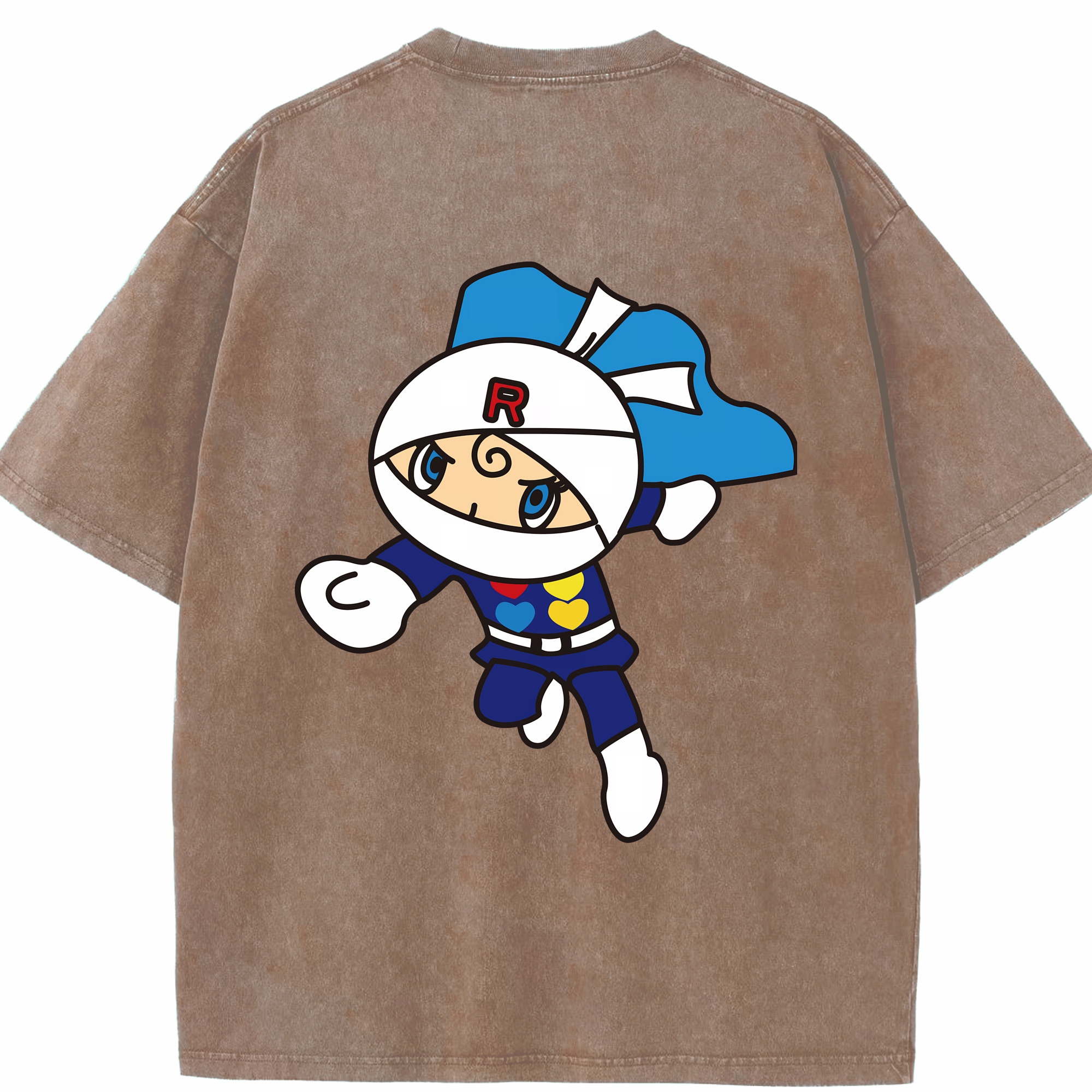 （画像用） アンパンマン Anpanman 綿100% ヴィンテージ風 半袖Tシャツ（背面プリント）