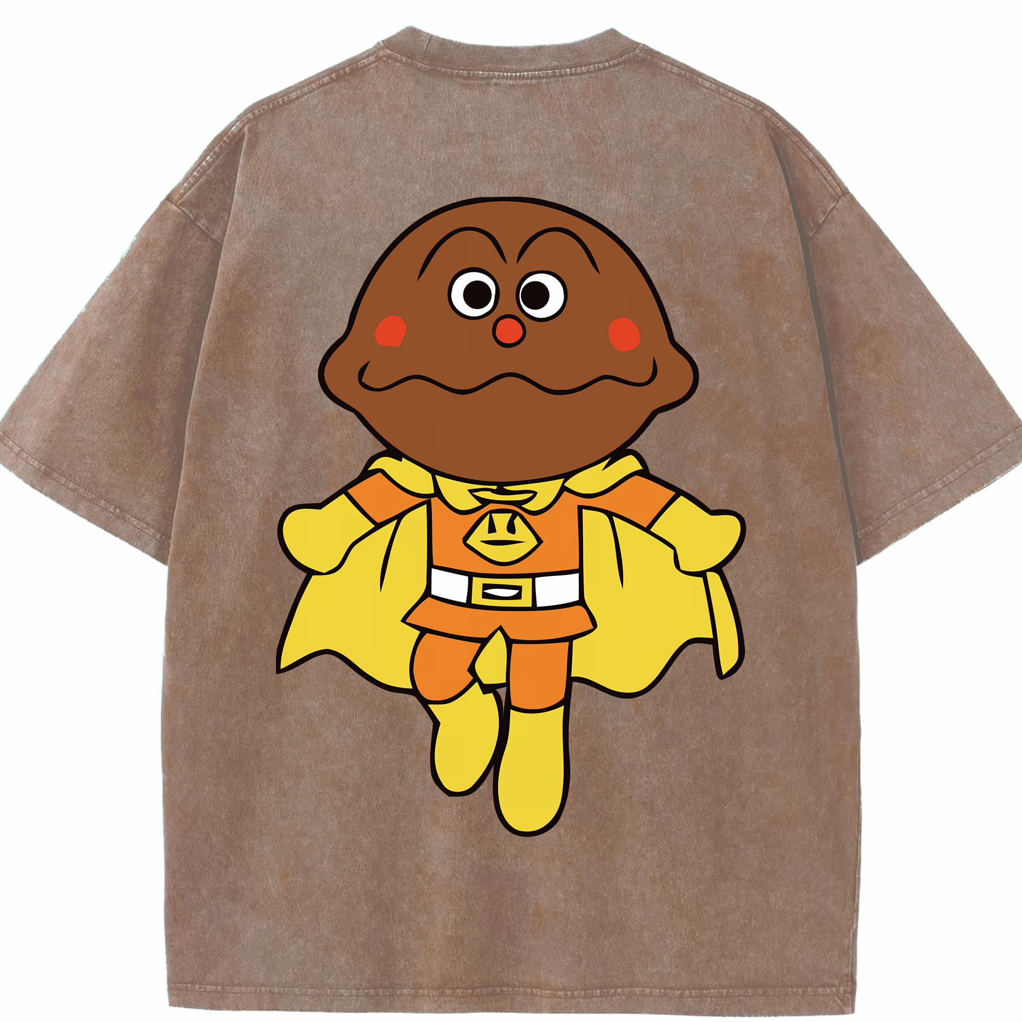 （画像用） アンパンマン Anpanman 綿100% ヴィンテージ風 半袖Tシャツ（背面プリント）
