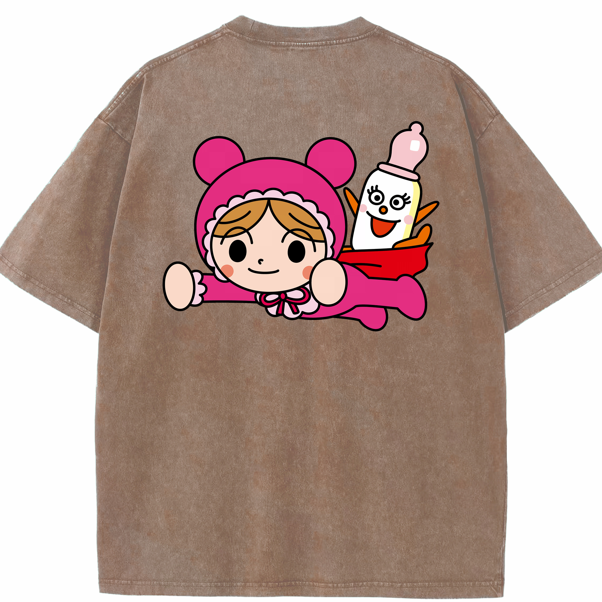 （画像用） アンパンマン Anpanman 綿100% ヴィンテージ風 半袖Tシャツ（背面プリント）