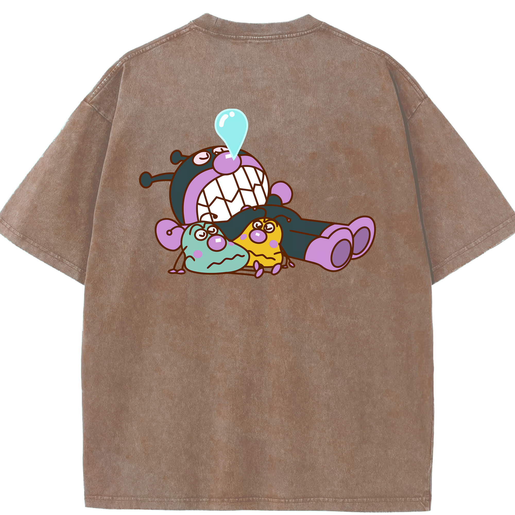 （画像用） アンパンマン Anpanman 綿100% ヴィンテージ風 半袖Tシャツ（背面プリント）