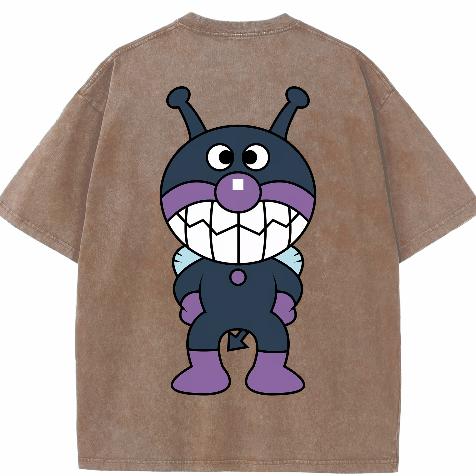 （画像用） アンパンマン Anpanman 綿100% ヴィンテージ風 半袖Tシャツ（背面プリント）