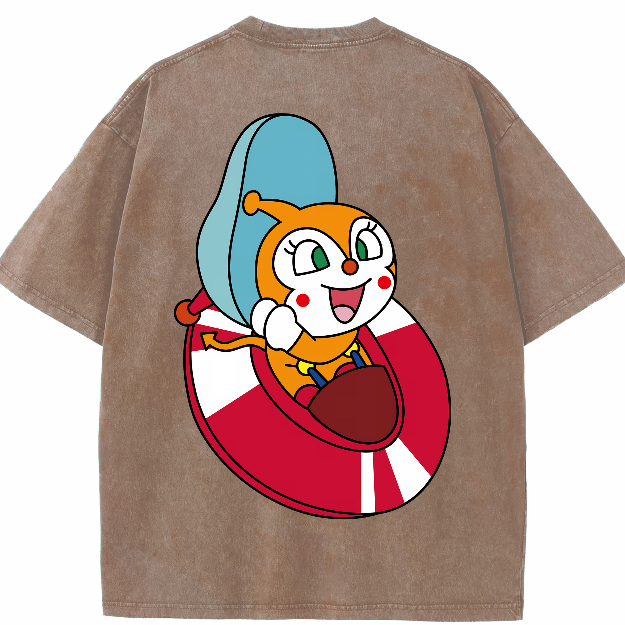（画像用） アンパンマン Anpanman 綿100% ヴィンテージ風 半袖Tシャツ（背面プリント）