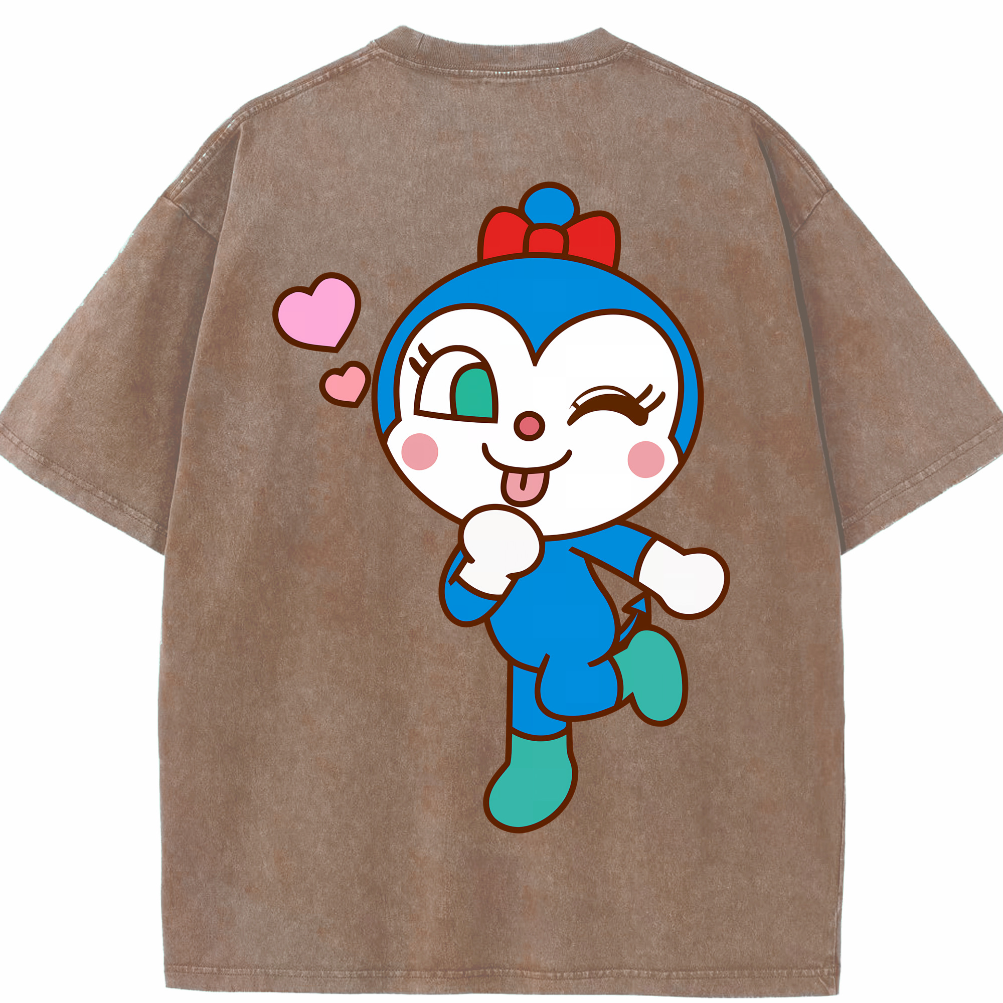 （画像用） アンパンマン Anpanman 綿100% ヴィンテージ風 半袖Tシャツ（背面プリント）