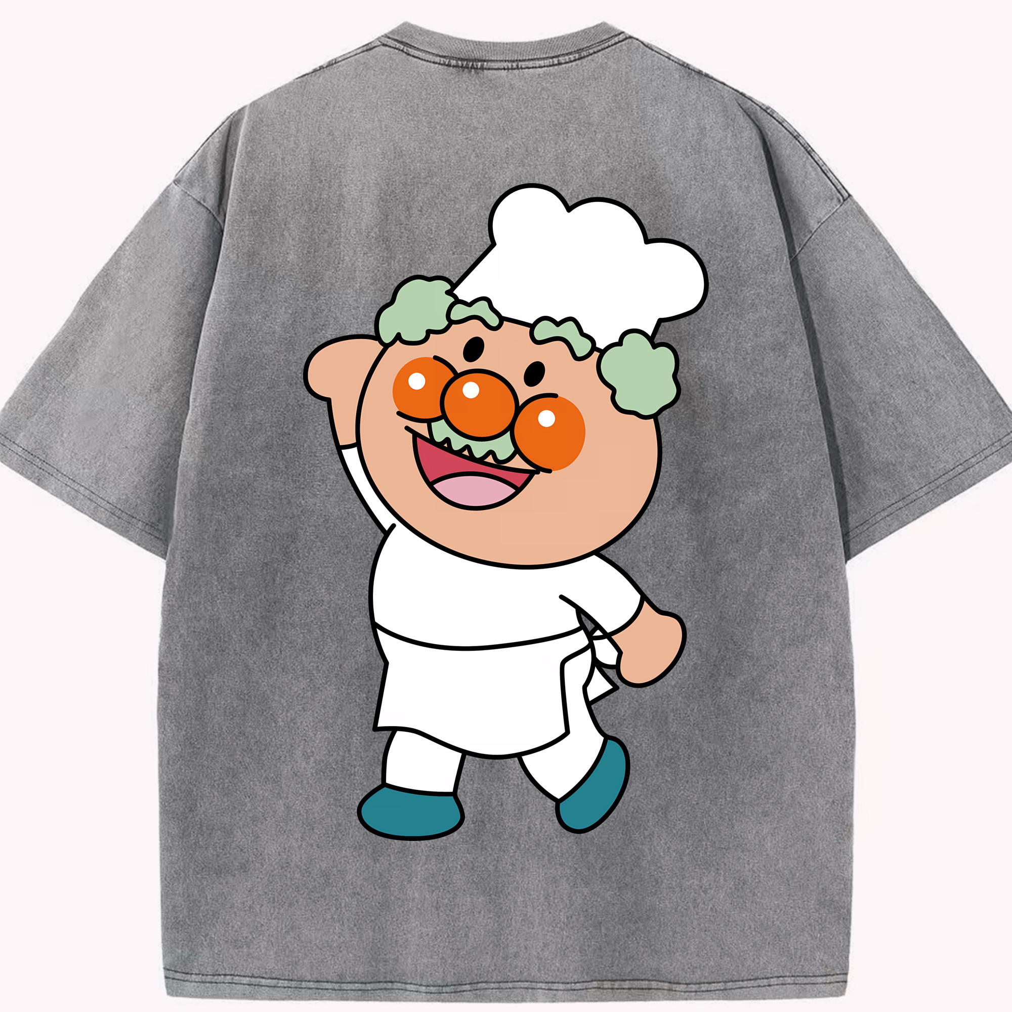 （画像用） アンパンマン Anpanman 綿100% ヴィンテージ風 半袖Tシャツ（背面プリント）