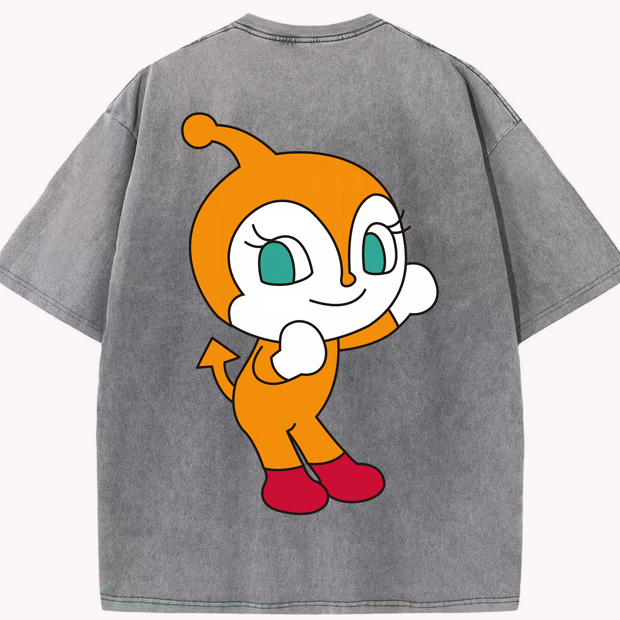 （画像用） アンパンマン Anpanman 綿100% ヴィンテージ風 半袖Tシャツ（背面プリント）