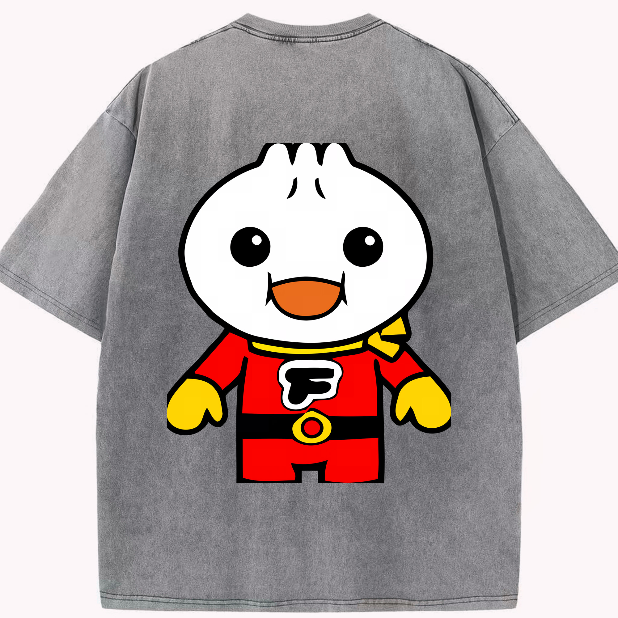 （画像用） アンパンマン Anpanman 綿100% ヴィンテージ風 半袖Tシャツ（背面プリント）