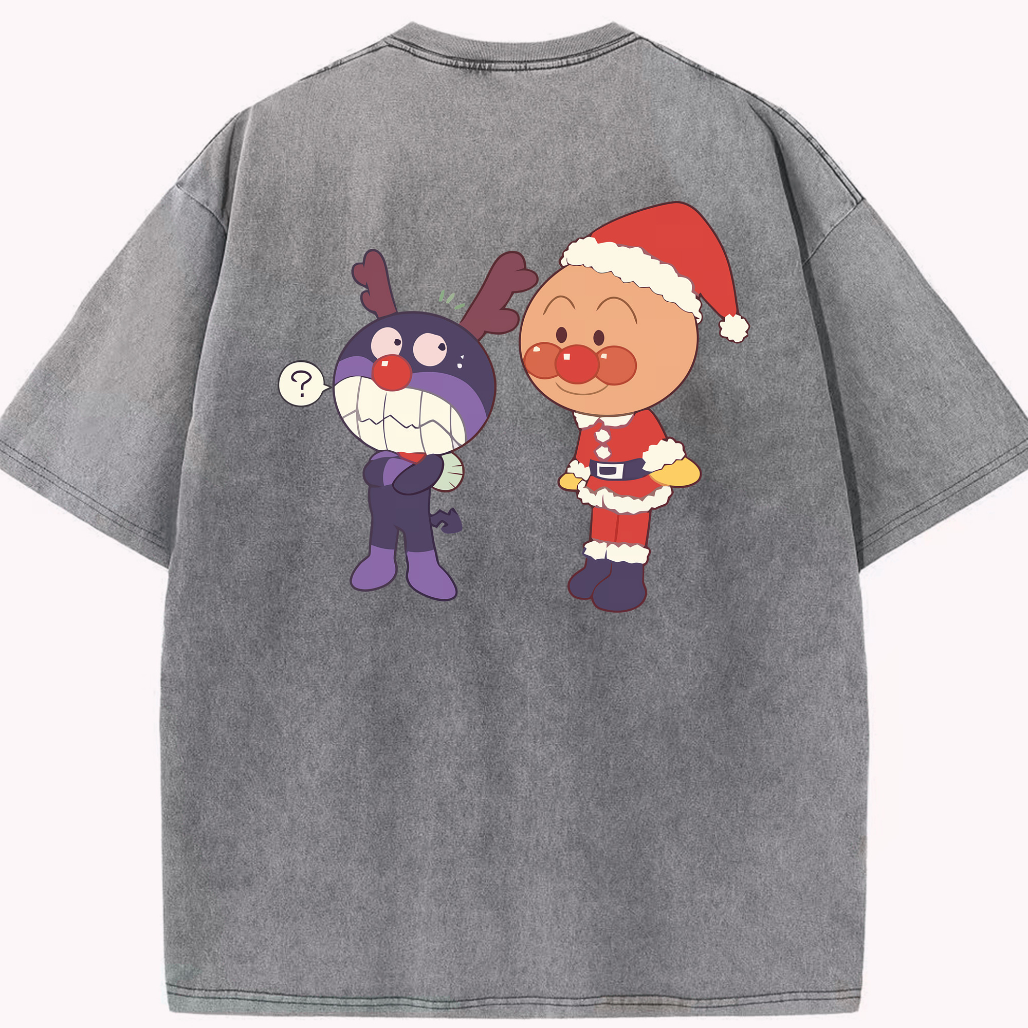 （画像用） アンパンマン Anpanman 綿100% ヴィンテージ風 半袖Tシャツ（背面プリント）