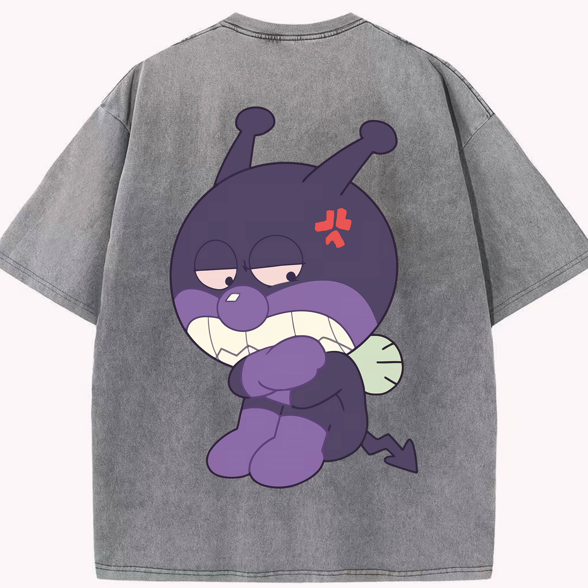 （画像用） アンパンマン Anpanman 綿100% ヴィンテージ風 半袖Tシャツ（背面プリント）