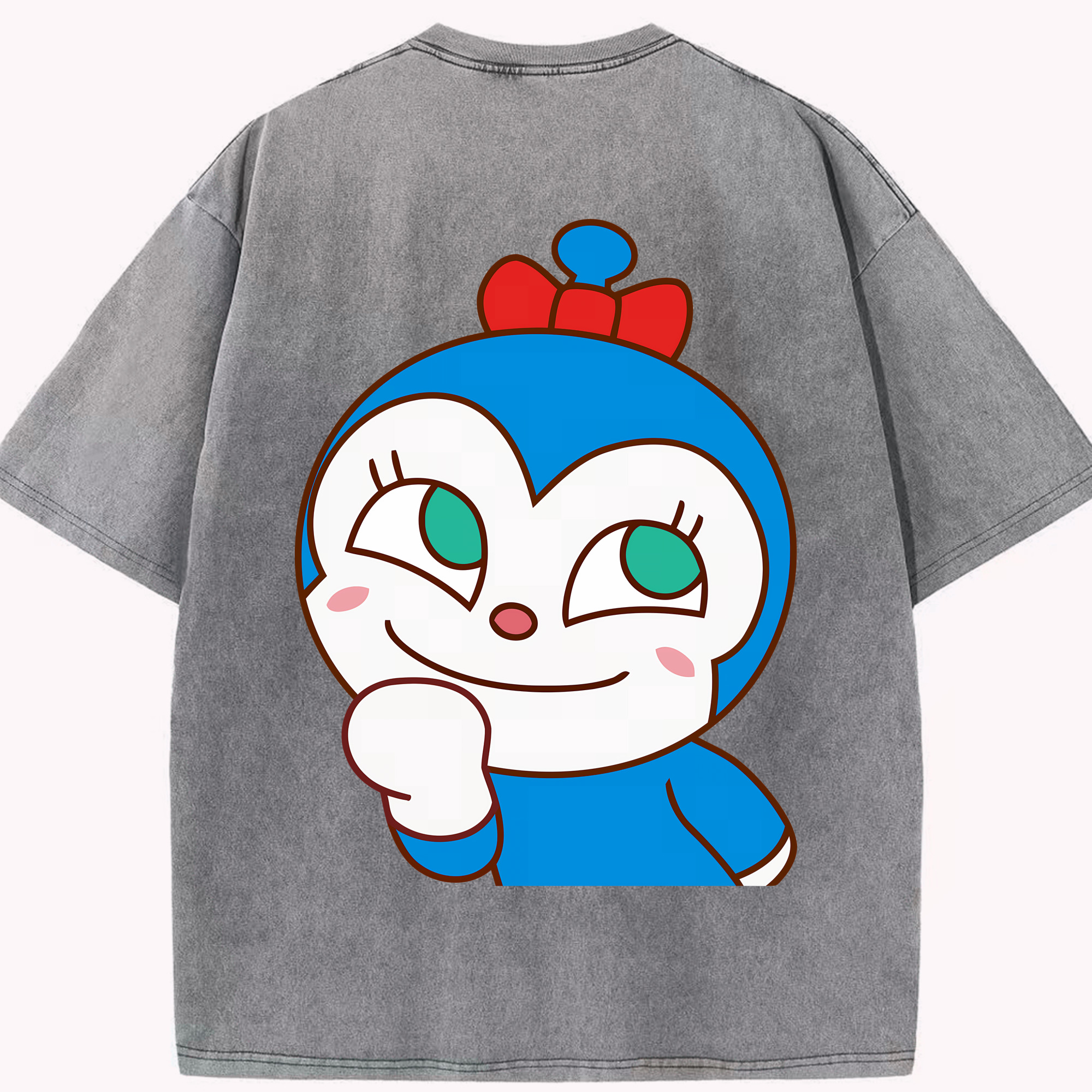 （画像用） アンパンマン Anpanman 綿100% ヴィンテージ風 半袖Tシャツ（背面プリント）