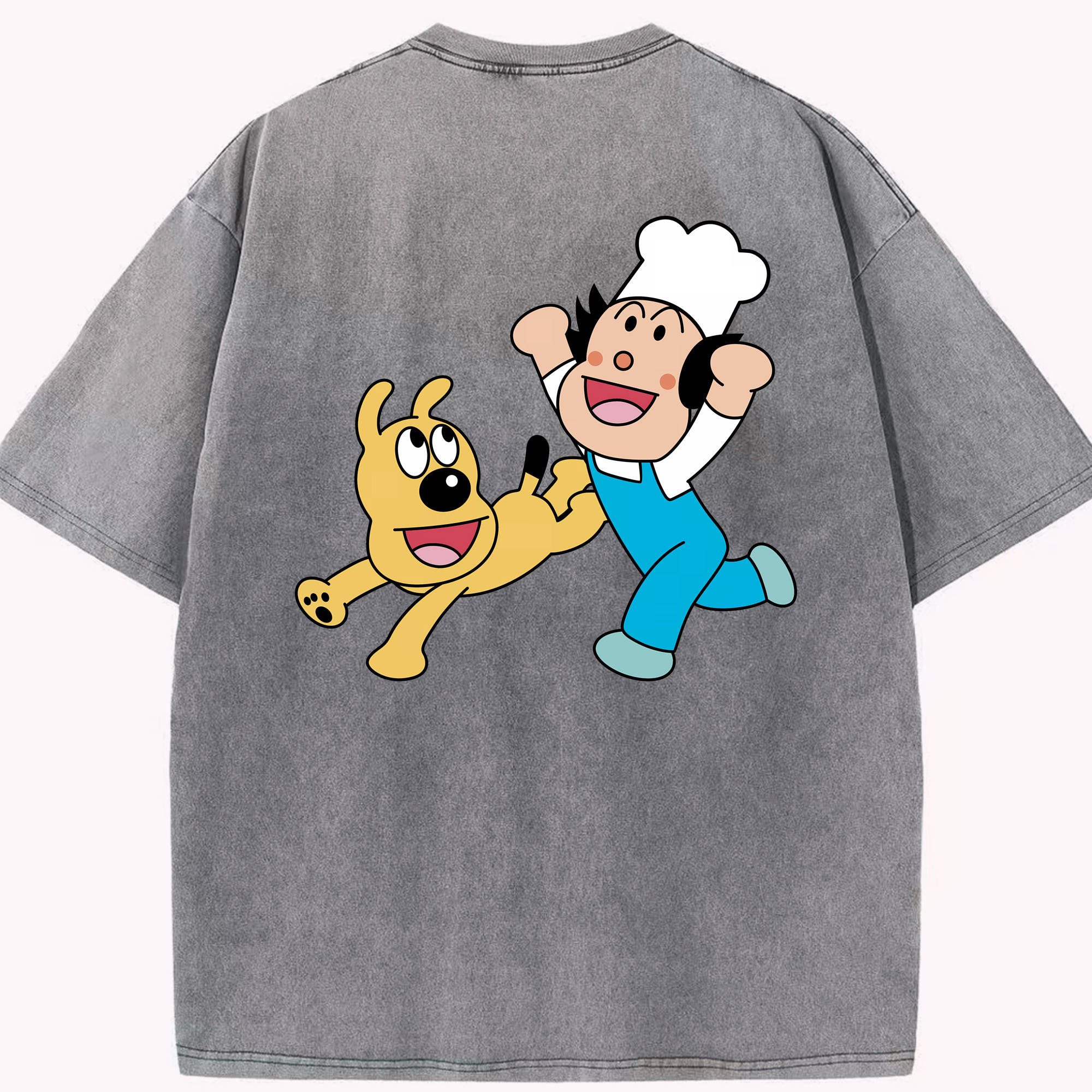 （画像用） アンパンマン Anpanman 綿100% ヴィンテージ風 半袖Tシャツ（背面プリント）
