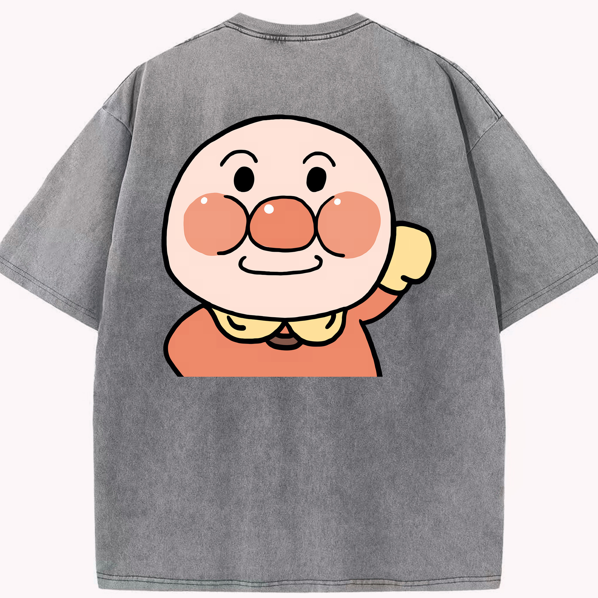 （画像用） アンパンマン Anpanman 綿100% ヴィンテージ風 半袖Tシャツ（背面プリント）
