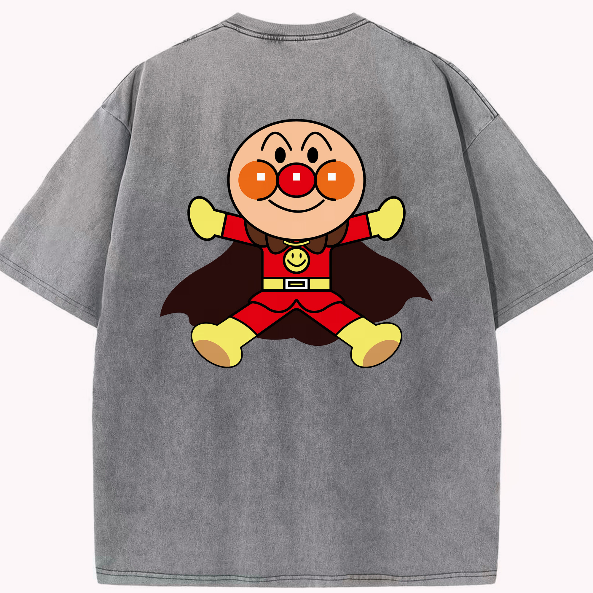 （画像用） アンパンマン Anpanman 綿100% ヴィンテージ風 半袖Tシャツ（背面プリント）