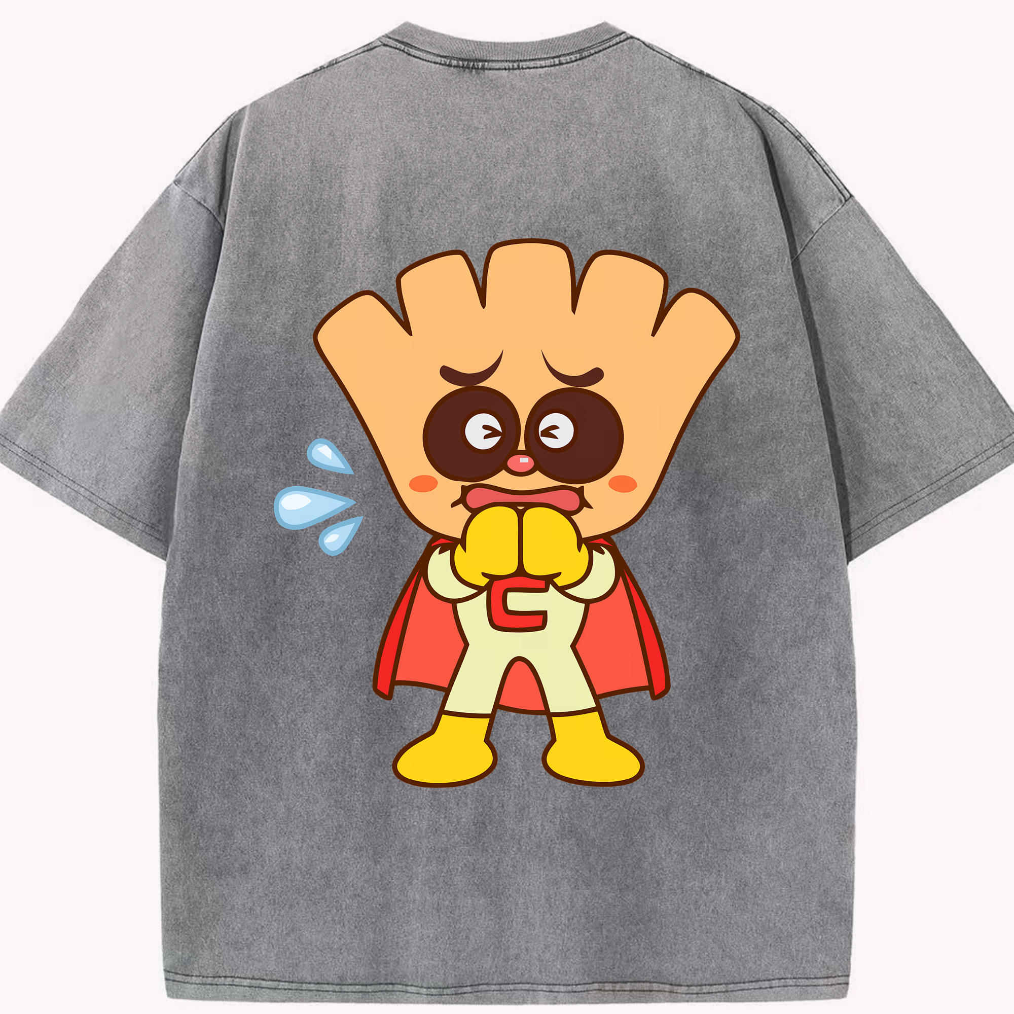 （画像用） アンパンマン Anpanman 綿100% ヴィンテージ風 半袖Tシャツ（背面プリント）