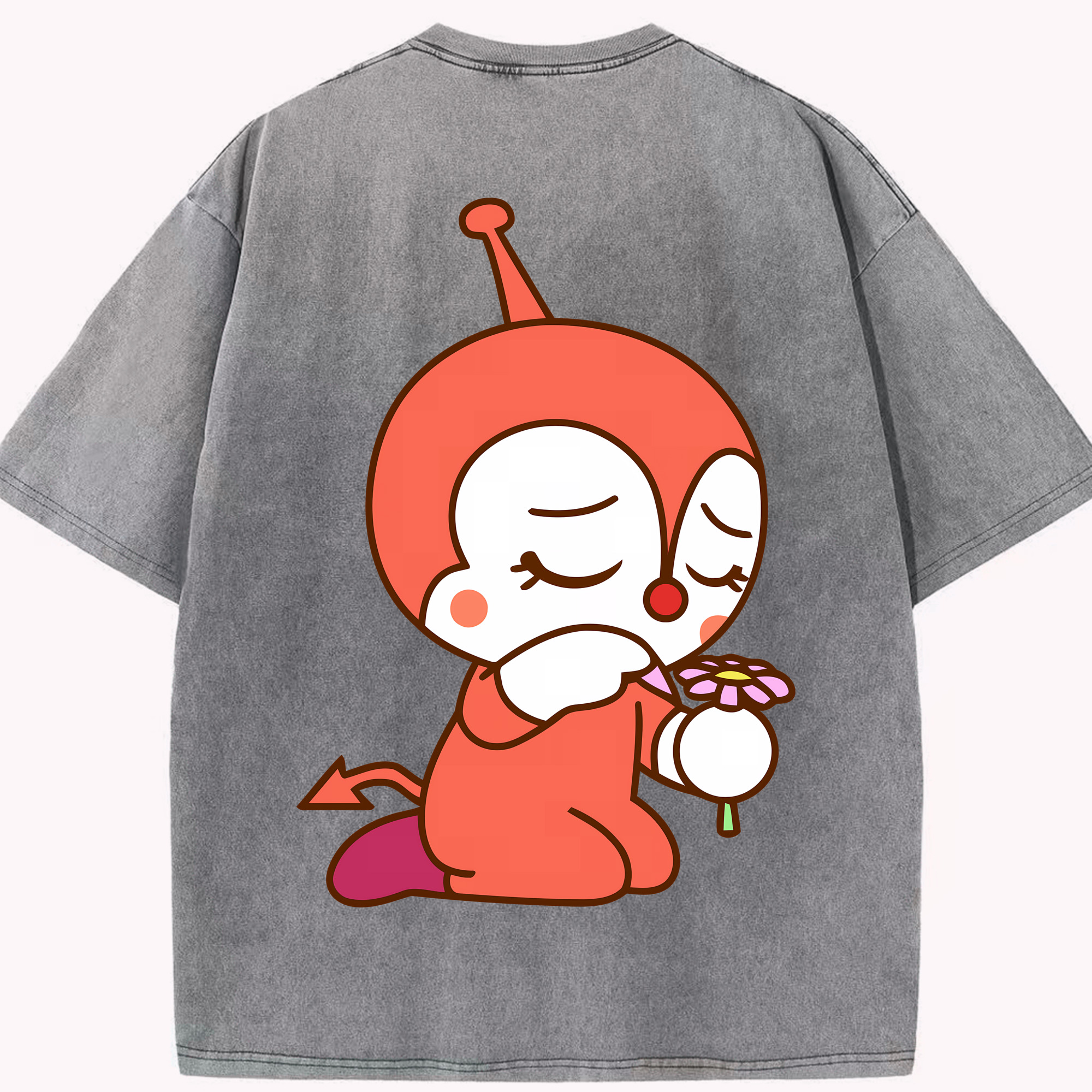 （画像用） アンパンマン Anpanman 綿100% ヴィンテージ風 半袖Tシャツ（背面プリント）