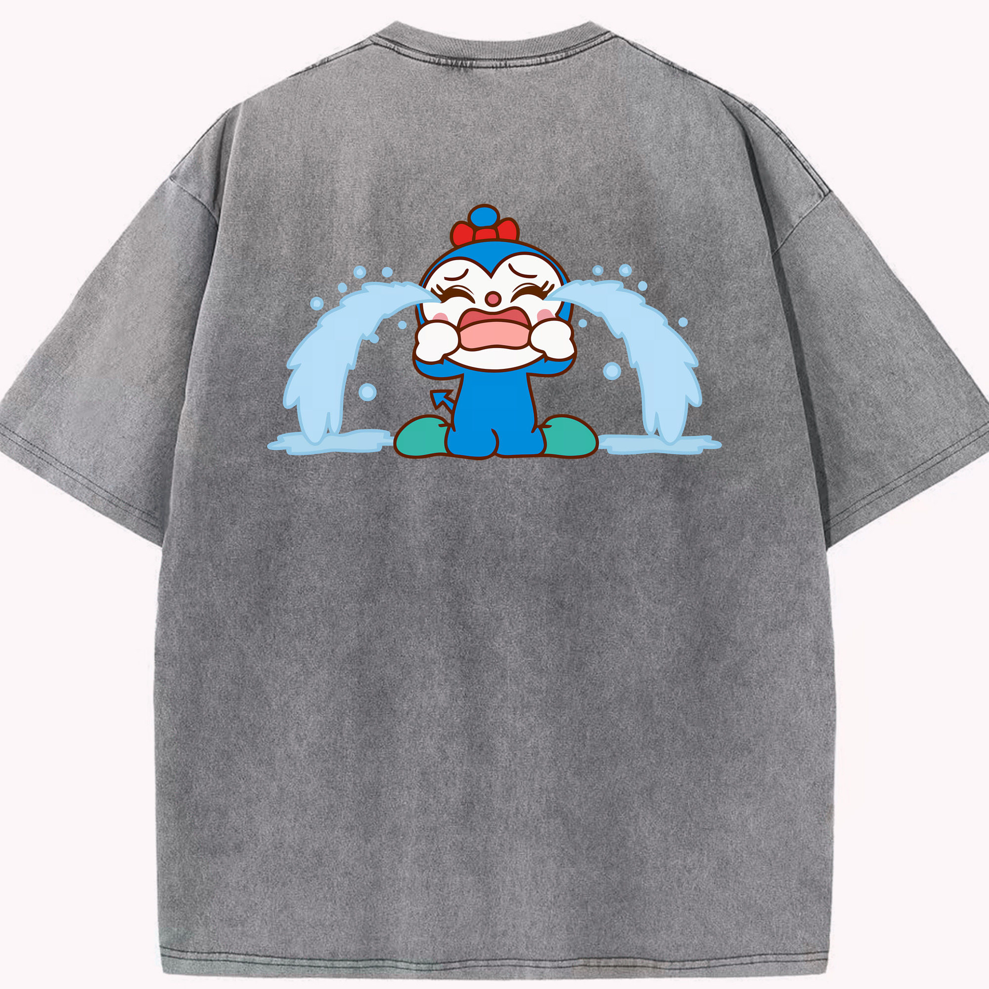 （画像用） アンパンマン Anpanman 綿100% ヴィンテージ風 半袖Tシャツ（背面プリント）