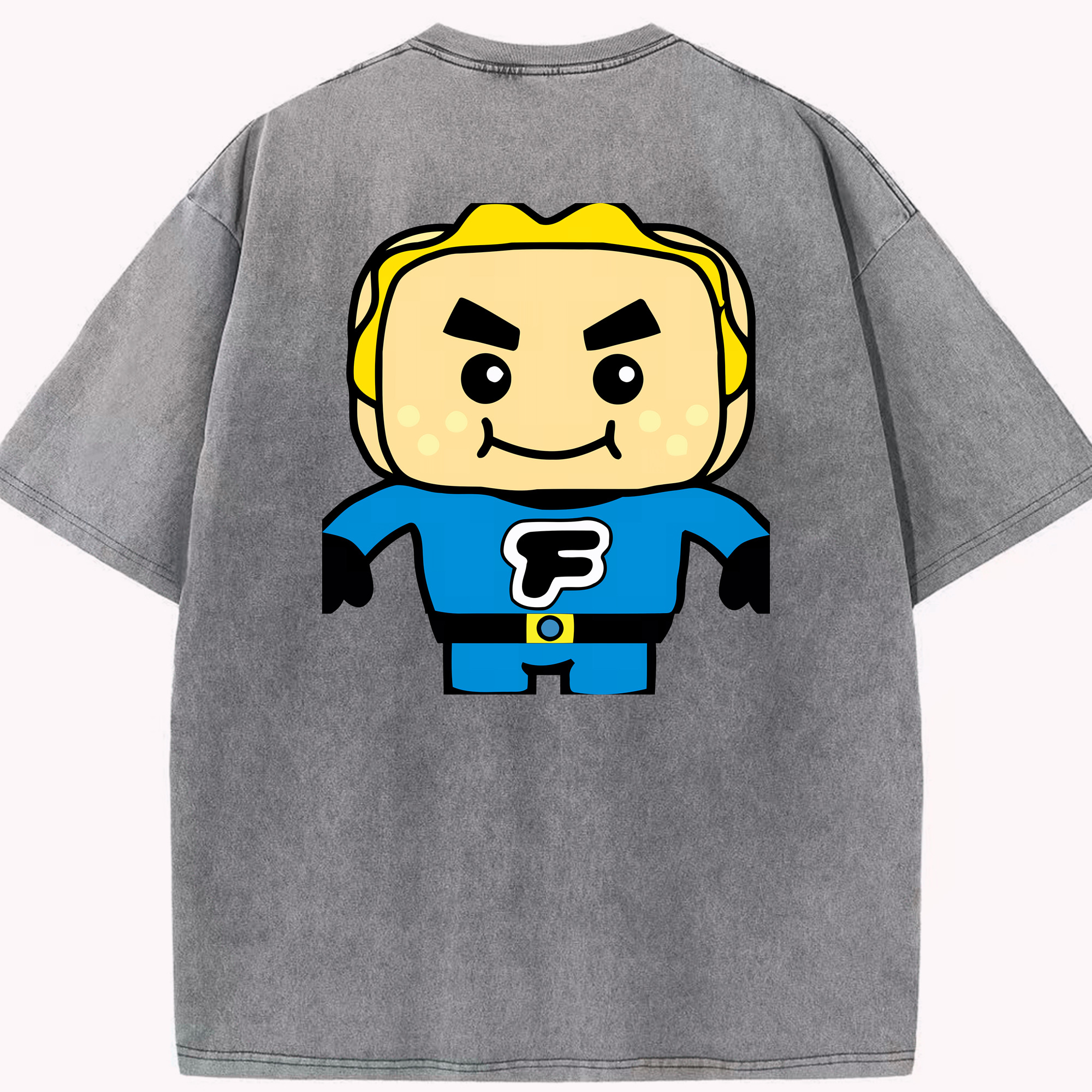 （画像用） アンパンマン Anpanman 綿100% ヴィンテージ風 半袖Tシャツ（背面プリント）