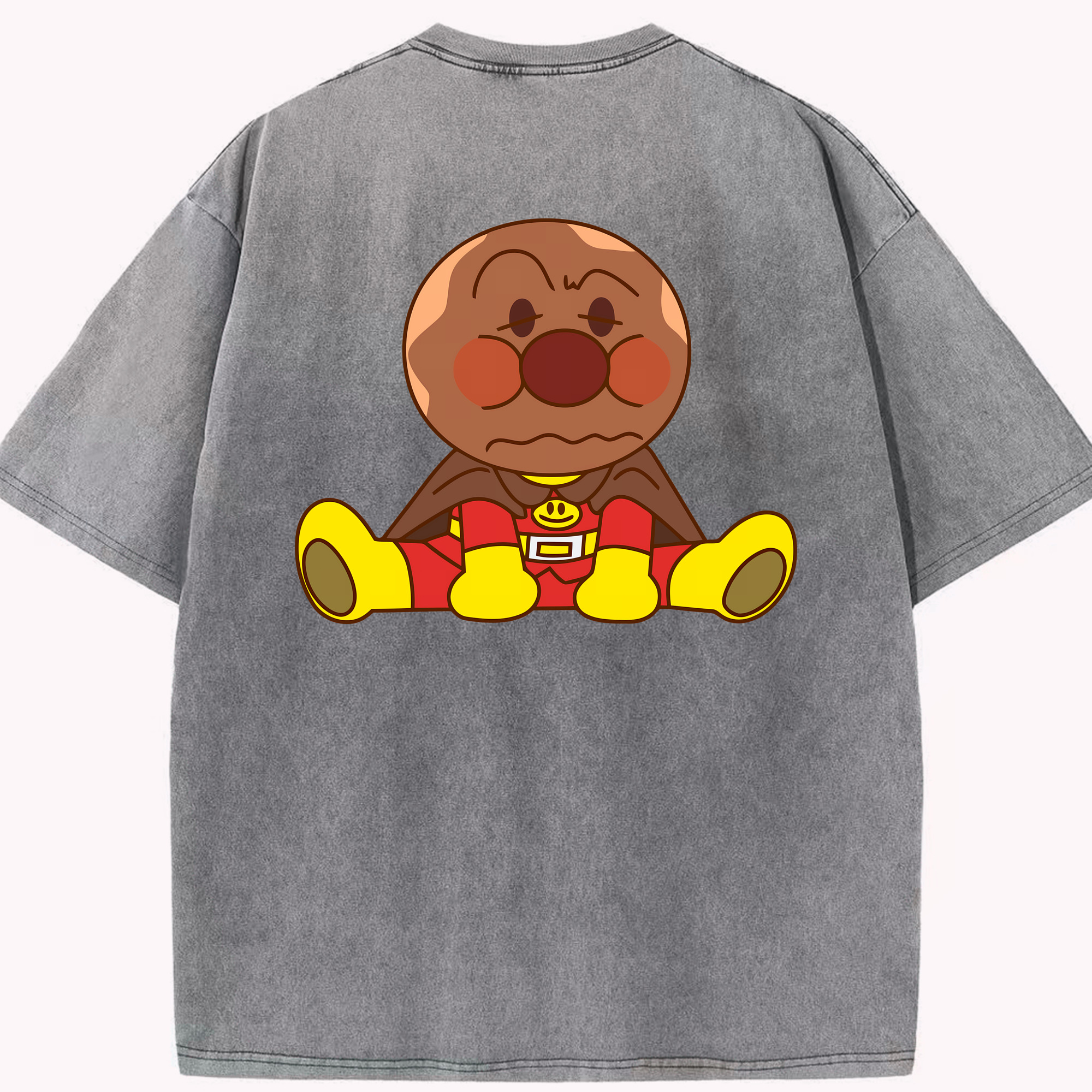 （画像用） アンパンマン Anpanman 綿100% ヴィンテージ風 半袖Tシャツ（背面プリント）