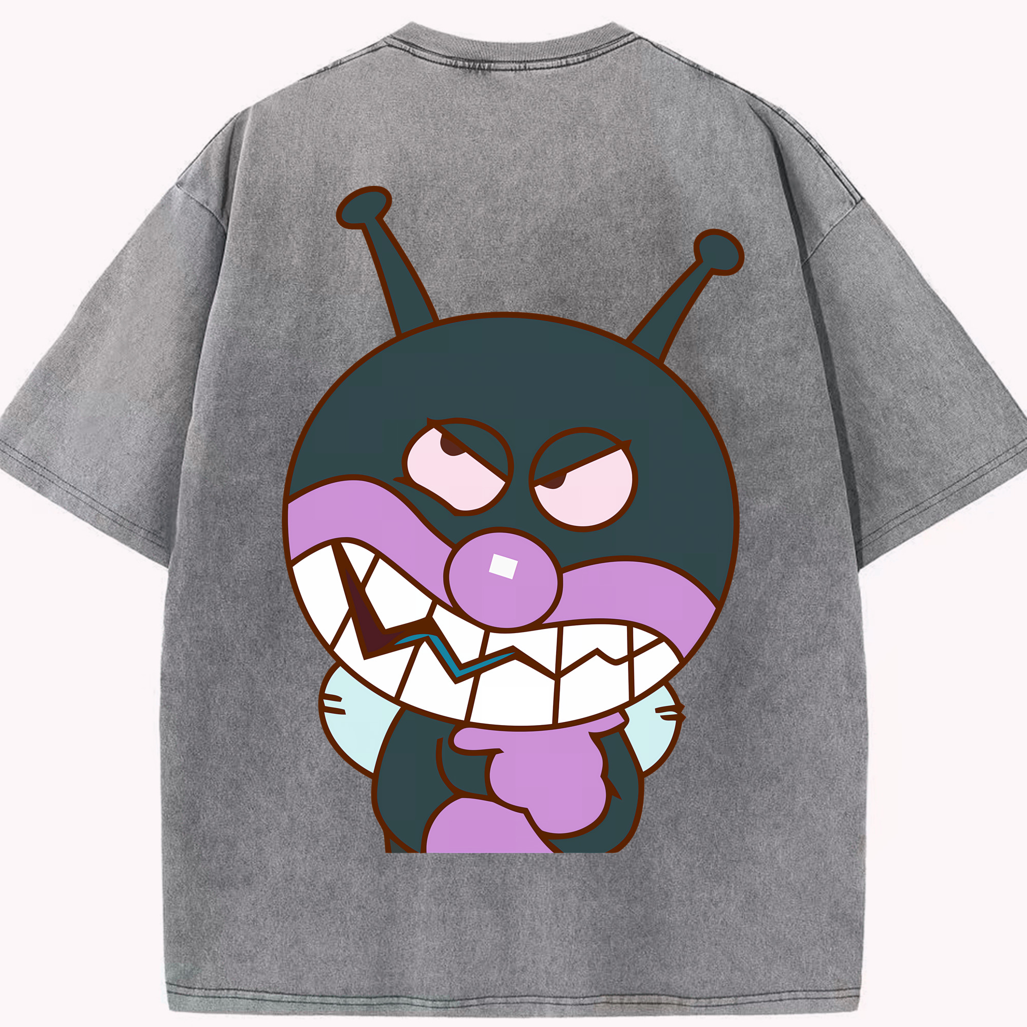 （画像用） アンパンマン Anpanman 綿100% ヴィンテージ風 半袖Tシャツ（背面プリント）