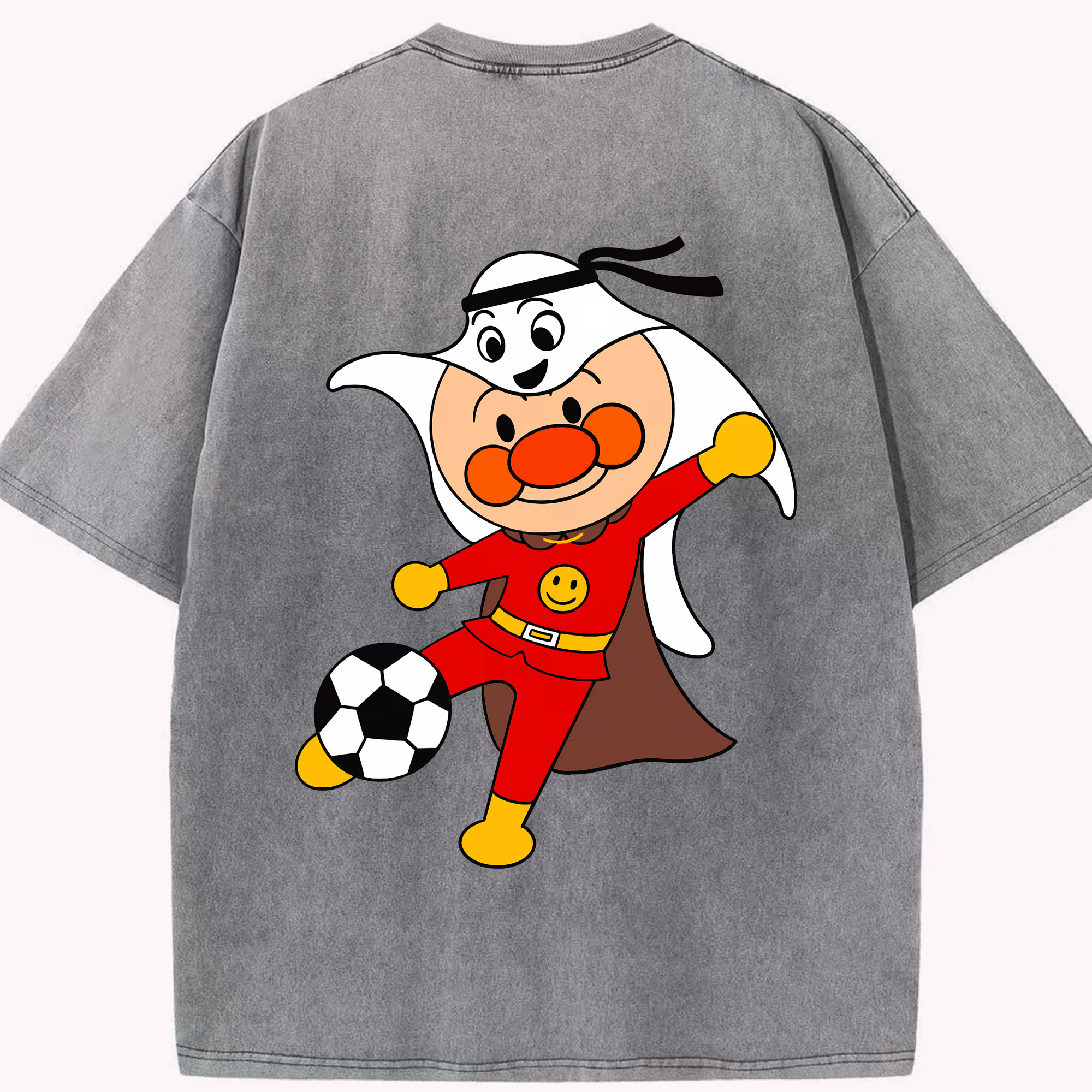 （画像用） アンパンマン Anpanman 綿100% ヴィンテージ風 半袖Tシャツ（背面プリント）