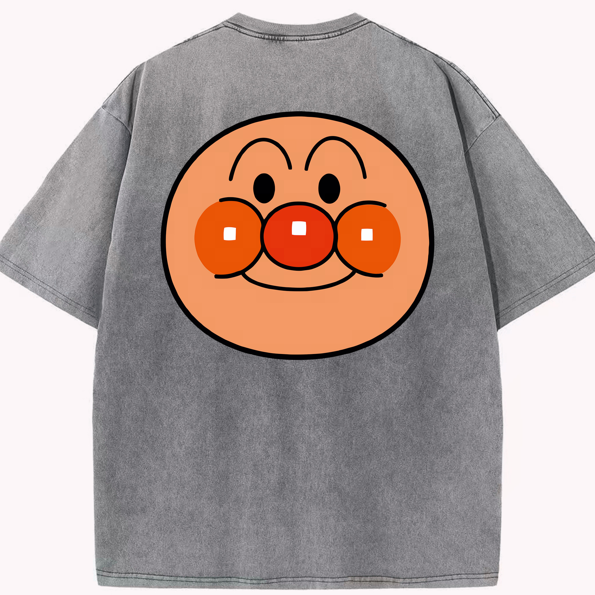 （画像用） アンパンマン Anpanman 綿100% ヴィンテージ風 半袖Tシャツ（背面プリント）