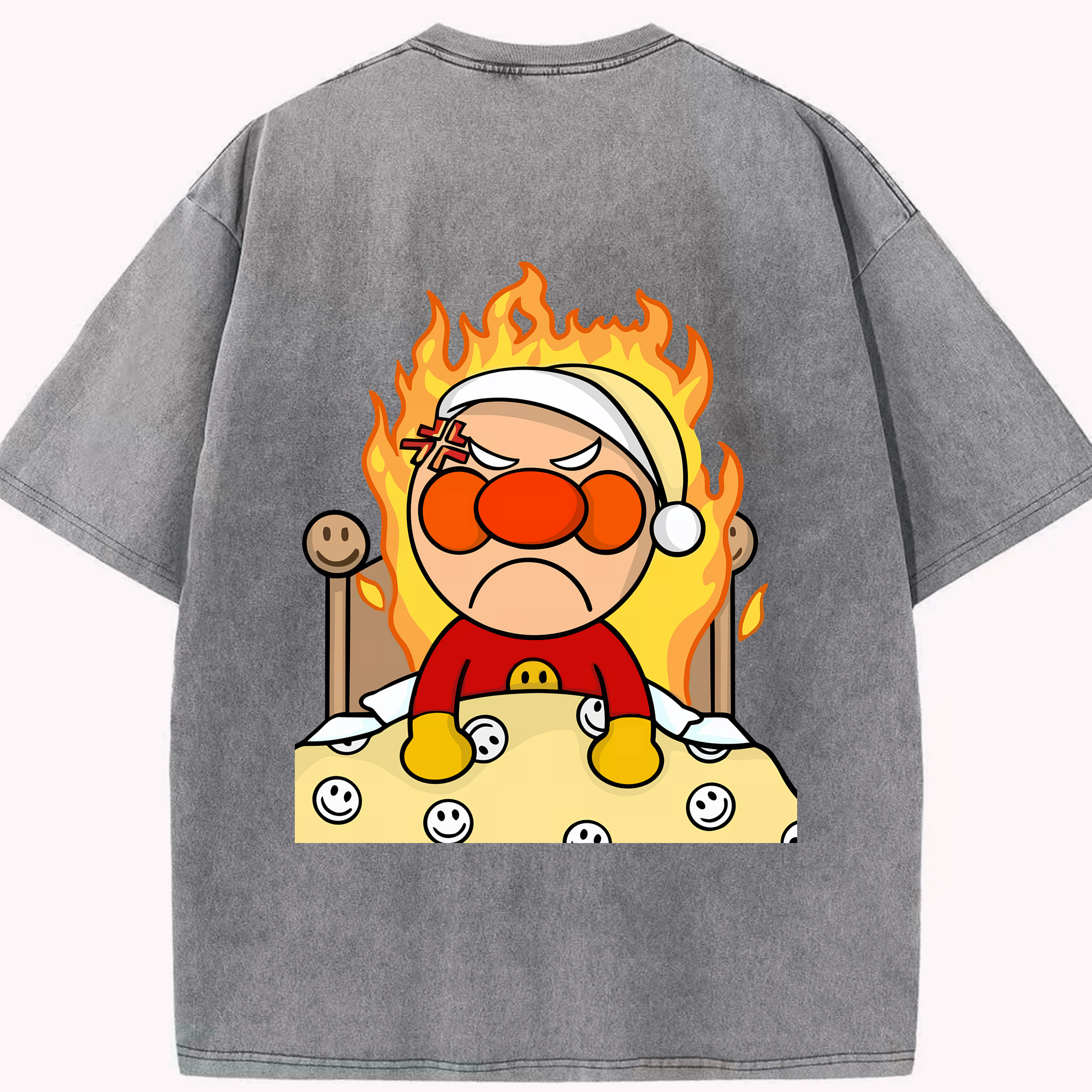 （画像用） アンパンマン Anpanman 綿100% ヴィンテージ風 半袖Tシャツ（背面プリント）