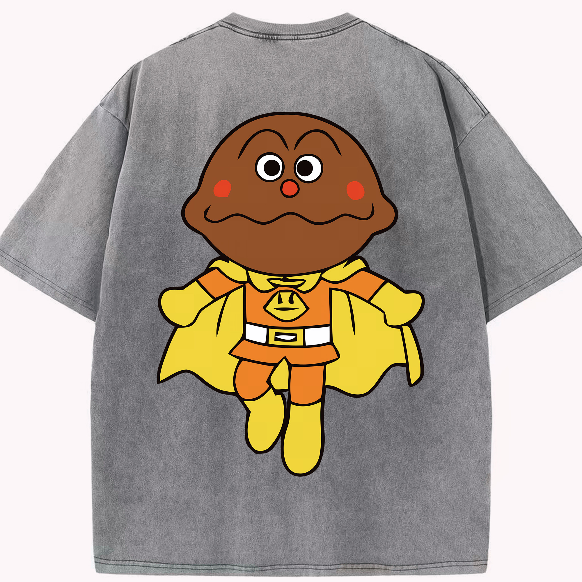 （画像用） アンパンマン Anpanman 綿100% ヴィンテージ風 半袖Tシャツ（背面プリント）