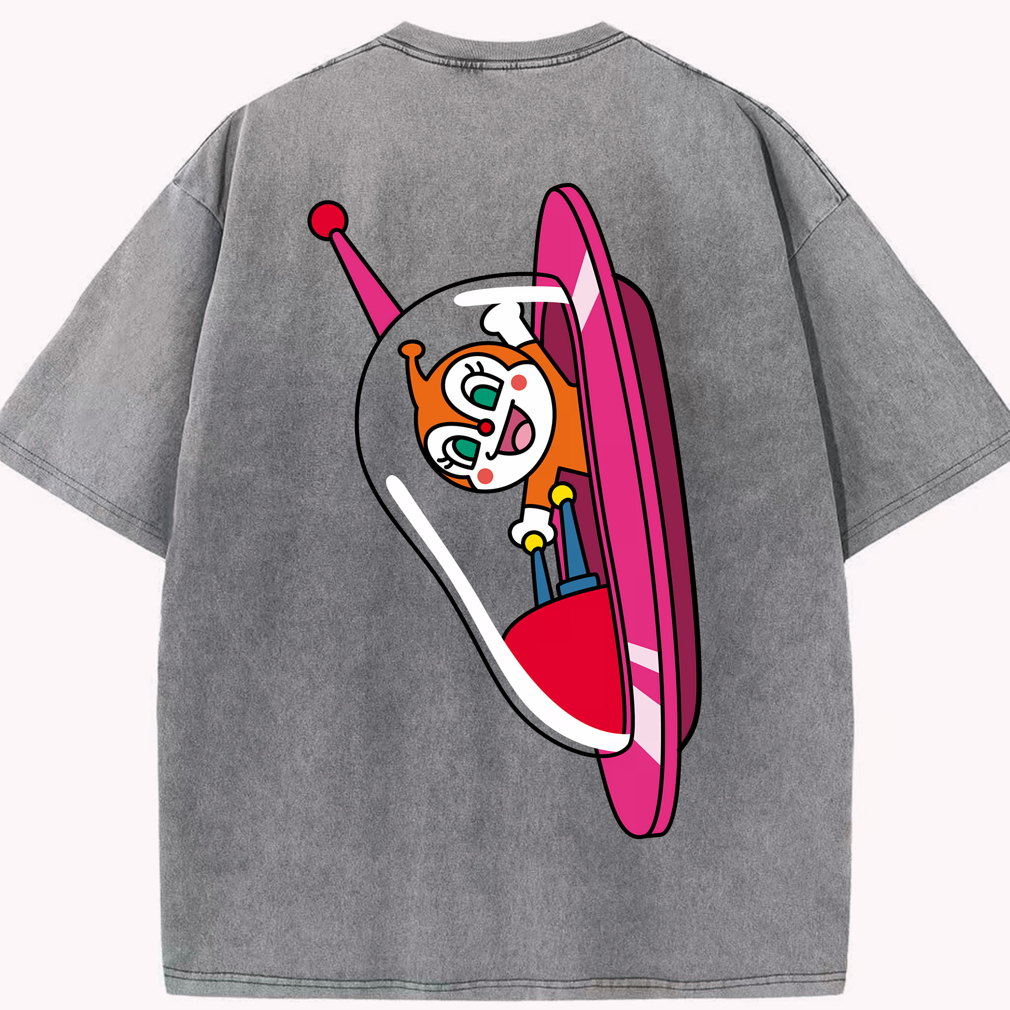 （画像用） アンパンマン Anpanman 綿100% ヴィンテージ風 半袖Tシャツ（背面プリント）