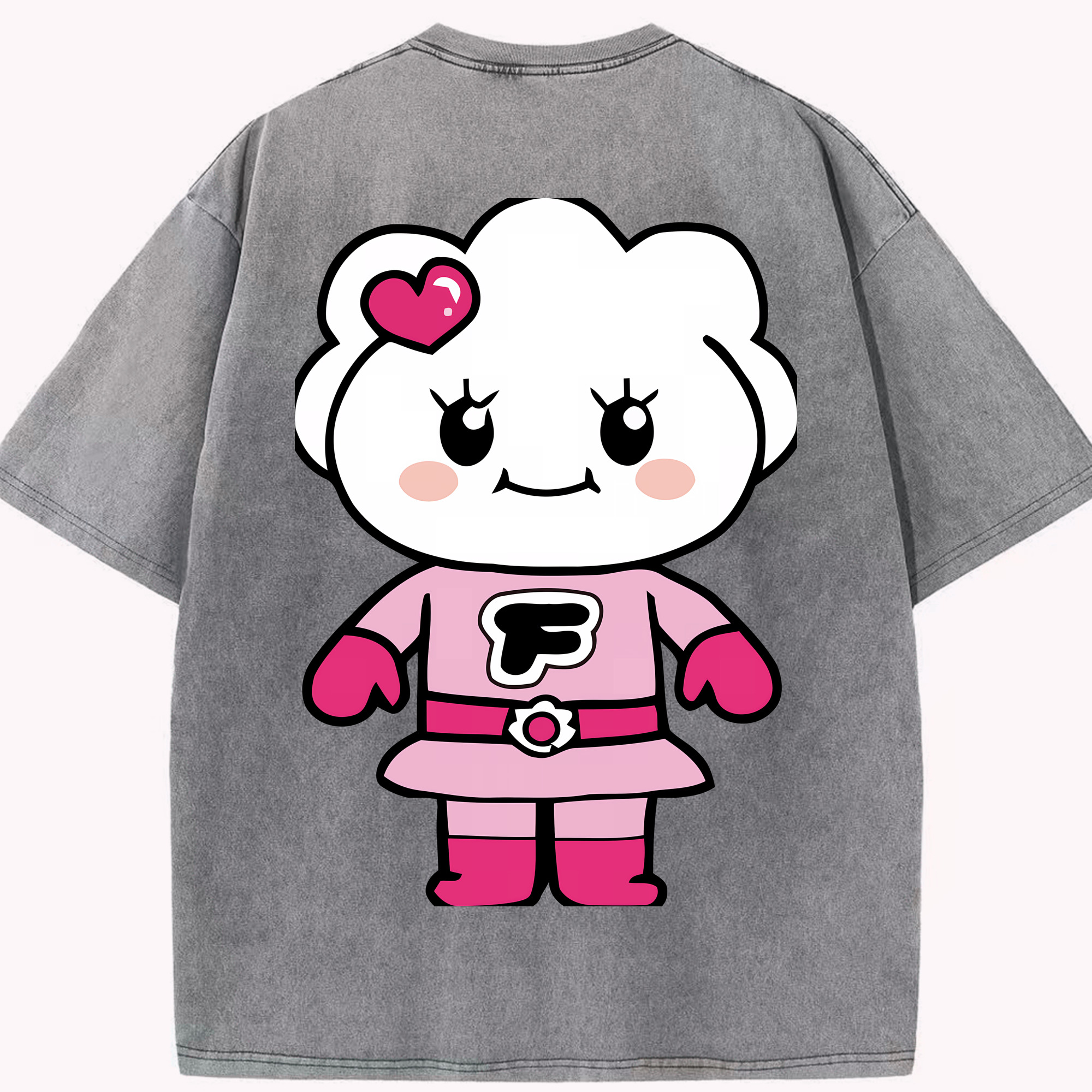 （画像用） アンパンマン Anpanman 綿100% ヴィンテージ風 半袖Tシャツ（背面プリント）