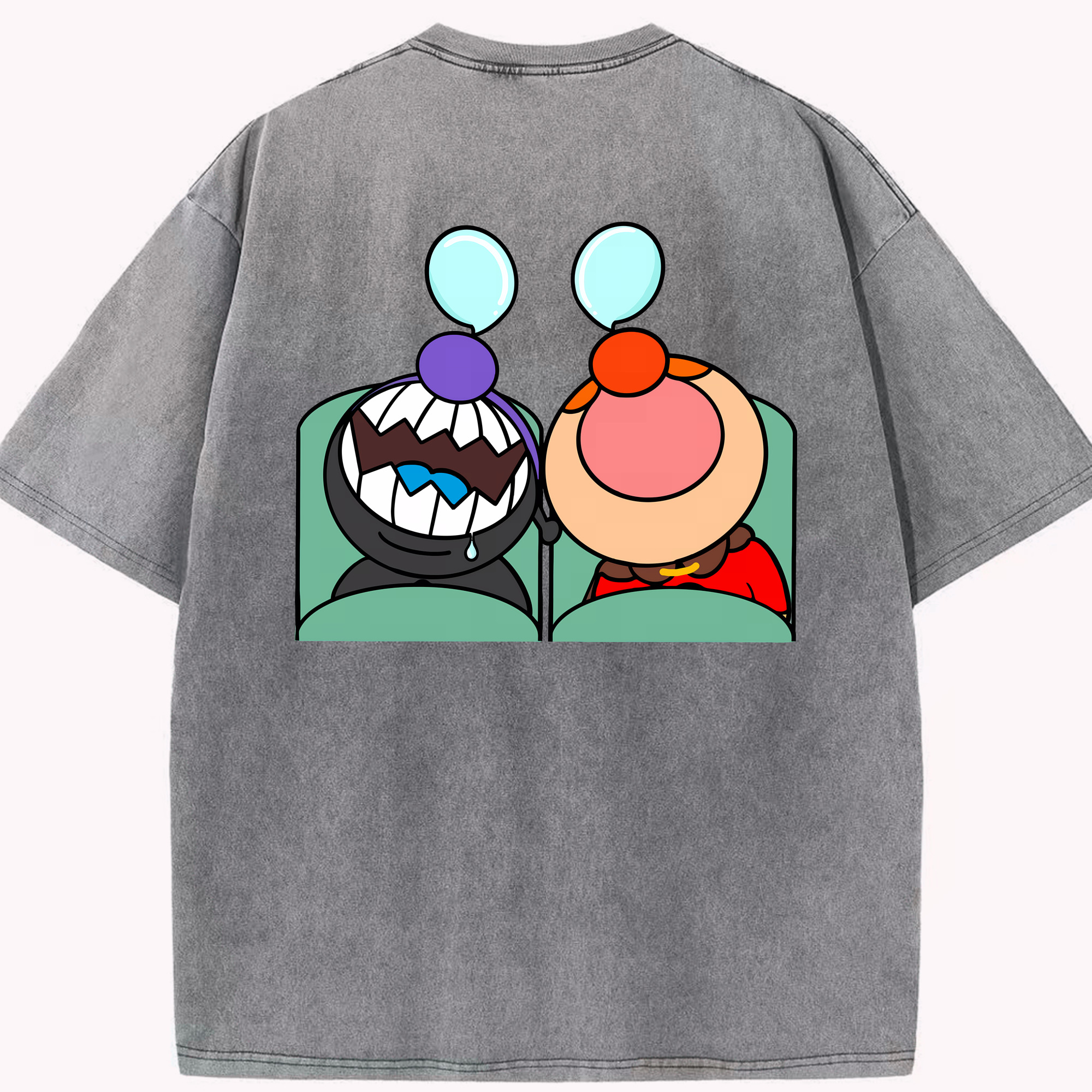 （画像用） アンパンマン Anpanman 綿100% ヴィンテージ風 半袖Tシャツ（背面プリント）