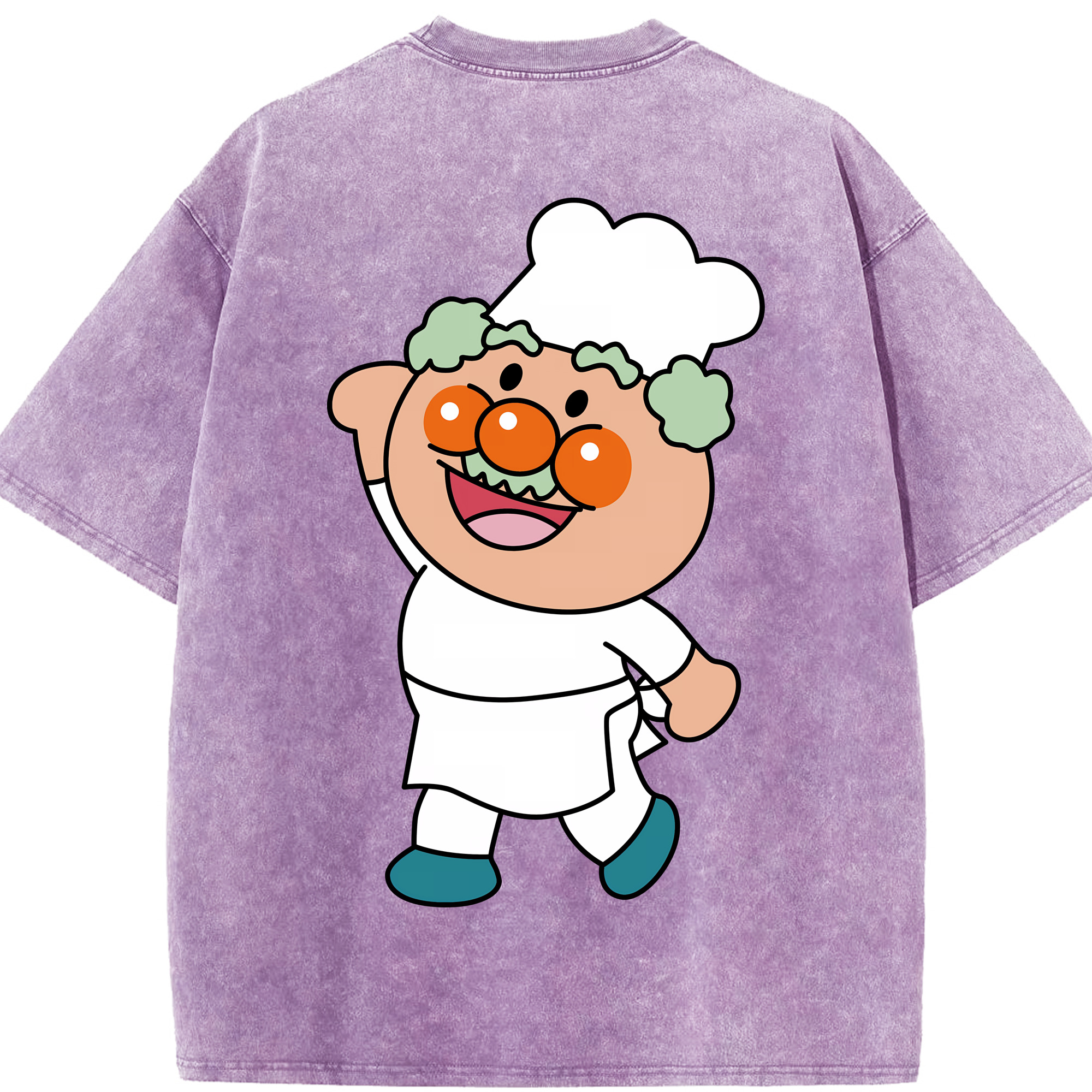 （画像用） アンパンマン Anpanman 綿100% ヴィンテージ風 半袖Tシャツ（背面プリント）