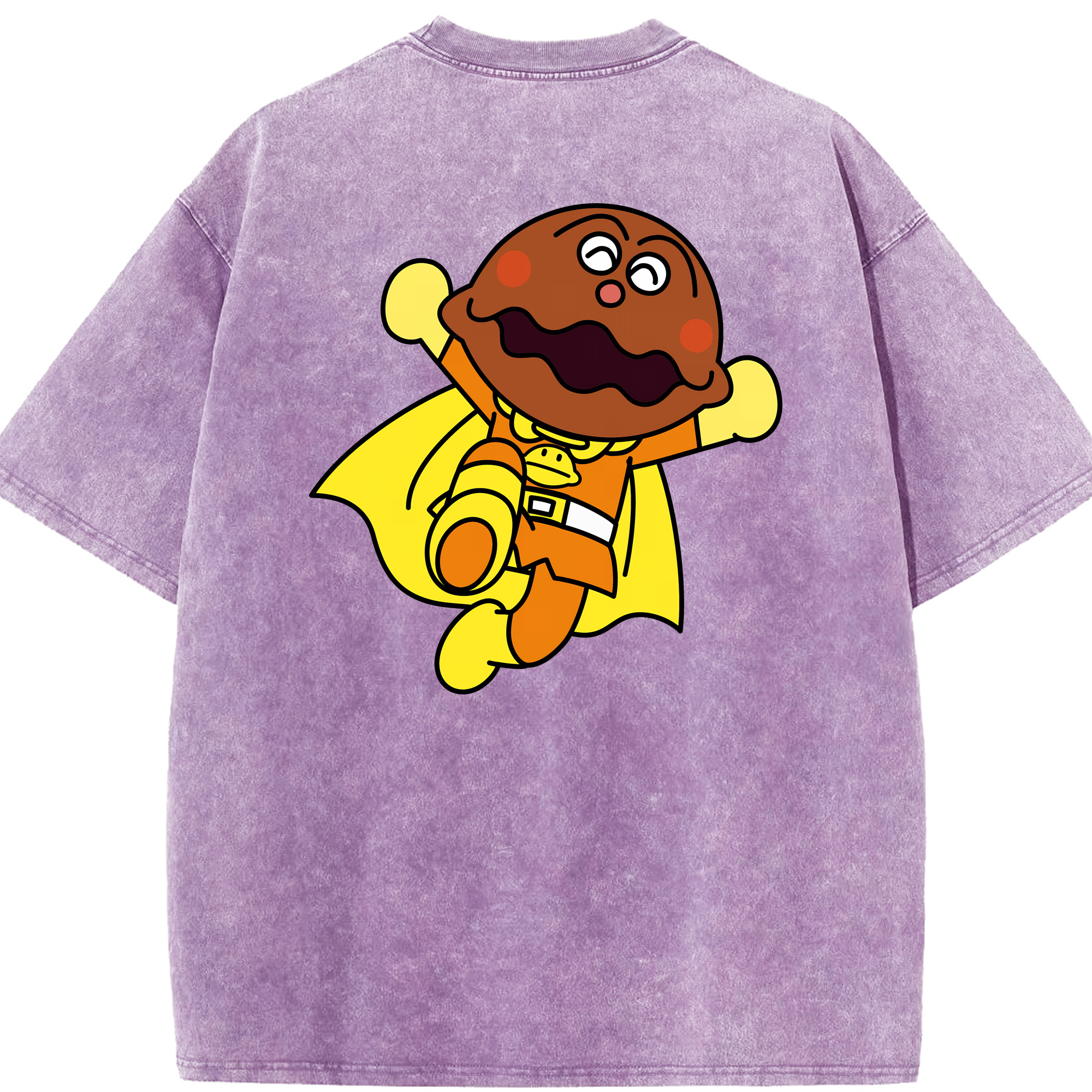 （画像用） アンパンマン Anpanman 綿100% ヴィンテージ風 半袖Tシャツ（背面プリント）