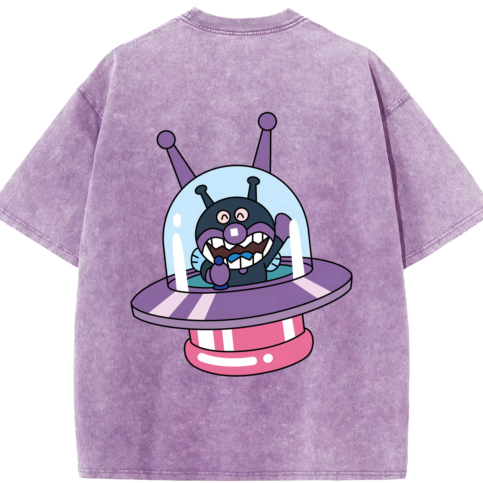 （画像用） アンパンマン Anpanman 綿100% ヴィンテージ風 半袖Tシャツ（背面プリント）