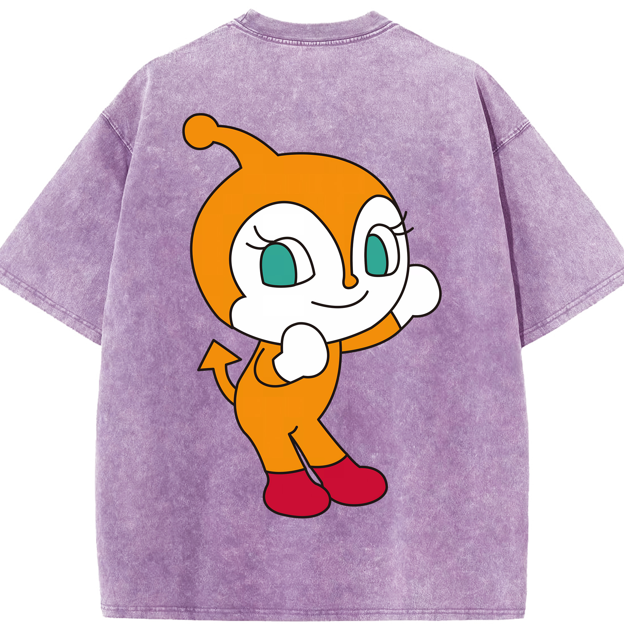 （画像用） アンパンマン Anpanman 綿100% ヴィンテージ風 半袖Tシャツ（背面プリント）