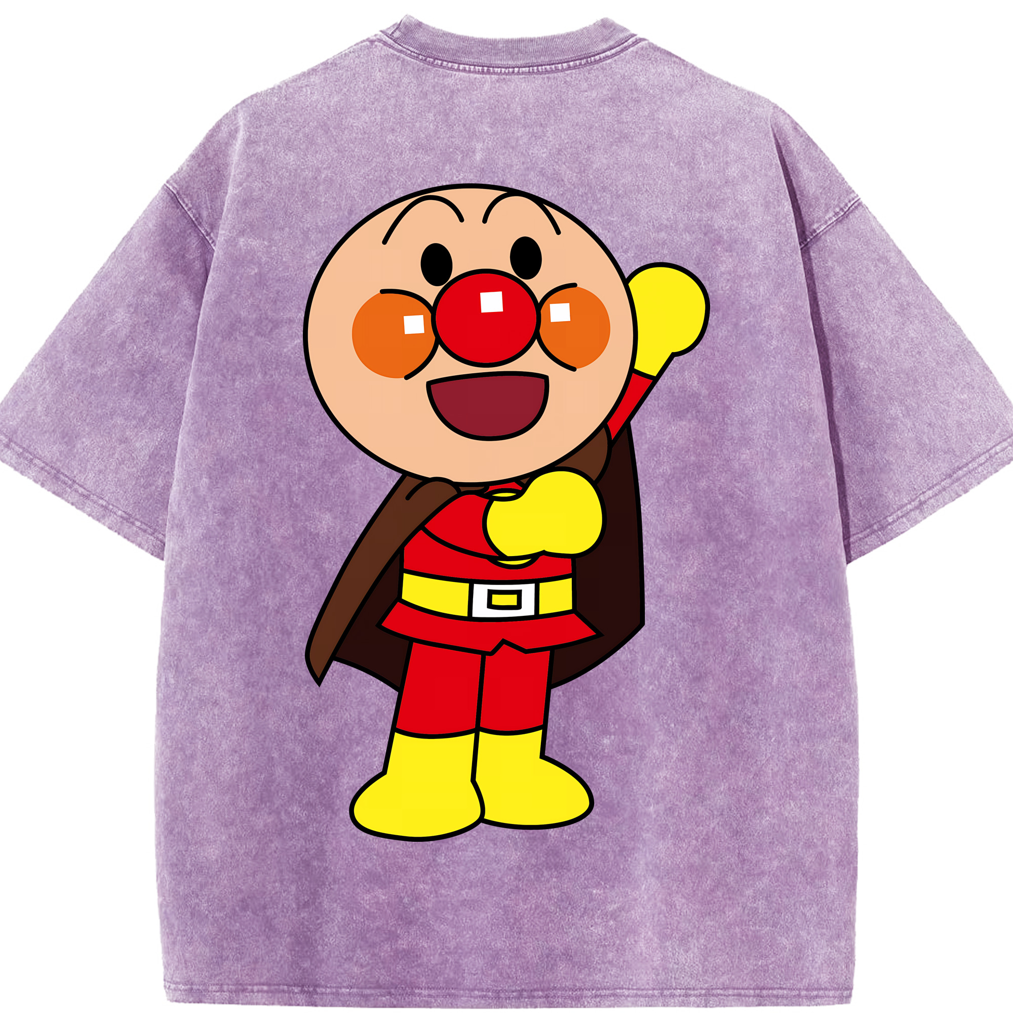 （画像用） アンパンマン Anpanman 綿100% ヴィンテージ風 半袖Tシャツ（背面プリント）
