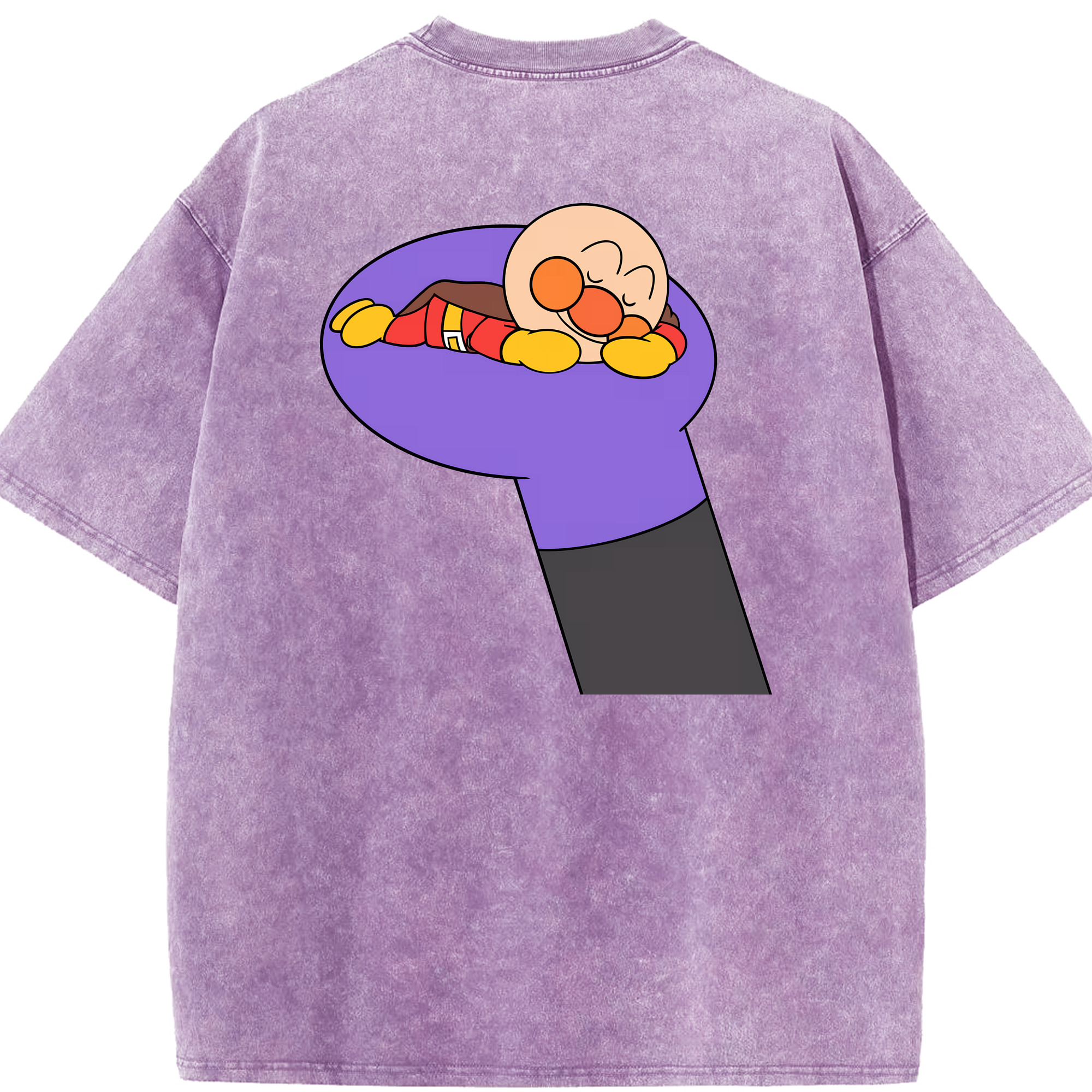 （画像用） アンパンマン Anpanman 綿100% ヴィンテージ風 半袖Tシャツ（背面プリント）