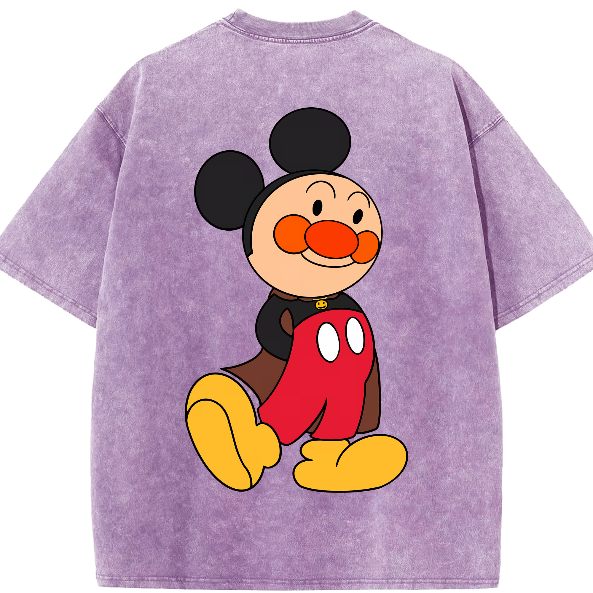 （画像用） アンパンマン Anpanman 綿100% ヴィンテージ風 半袖Tシャツ（背面プリント）