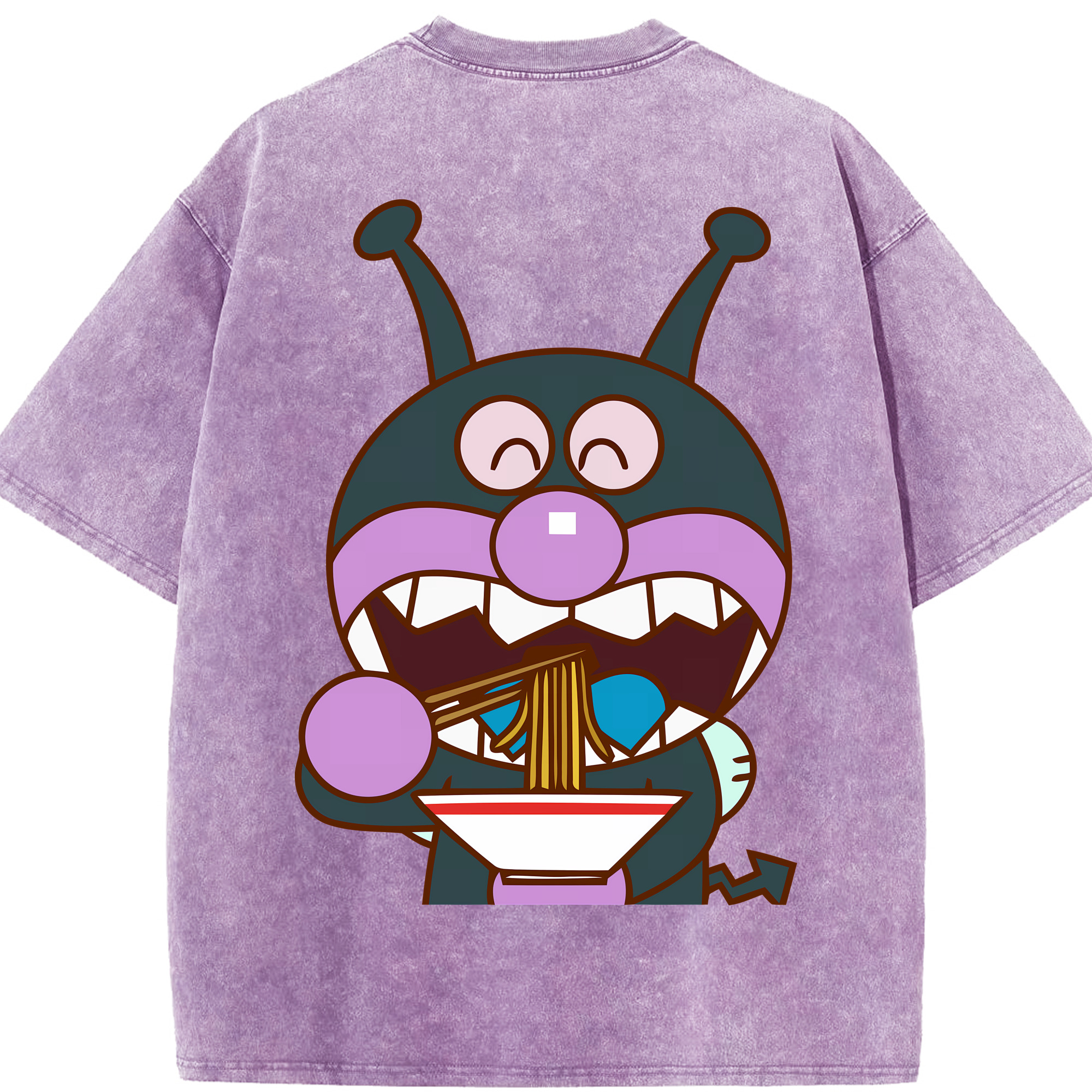 （画像用） アンパンマン Anpanman 綿100% ヴィンテージ風 半袖Tシャツ（背面プリント）