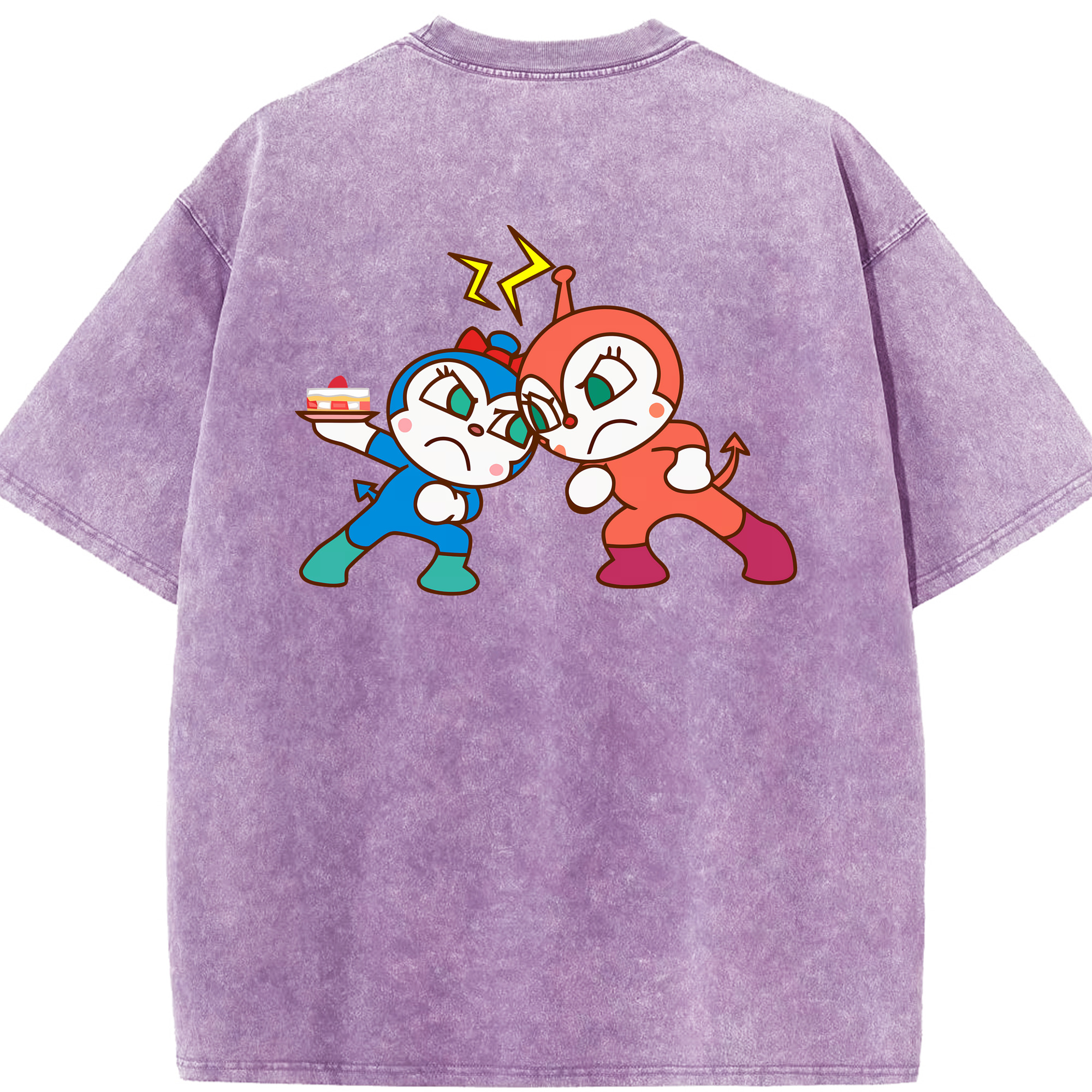 （画像用） アンパンマン Anpanman 綿100% ヴィンテージ風 半袖Tシャツ（背面プリント）