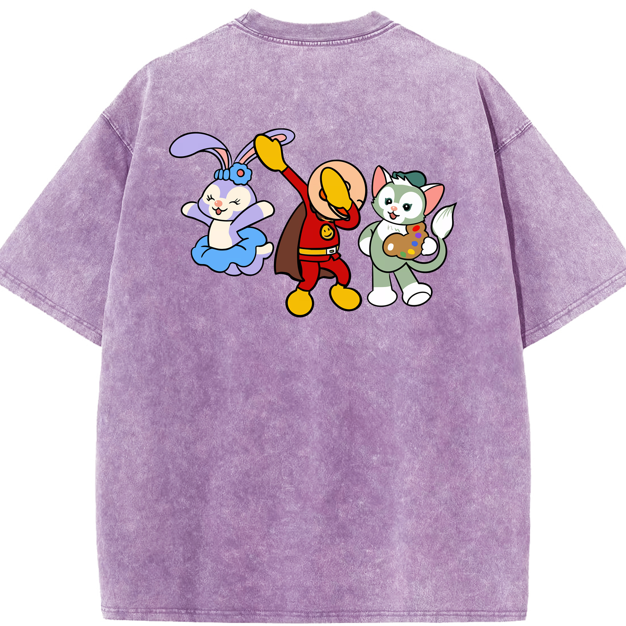 （画像用） アンパンマン Anpanman 綿100% ヴィンテージ風 半袖Tシャツ（背面プリント）