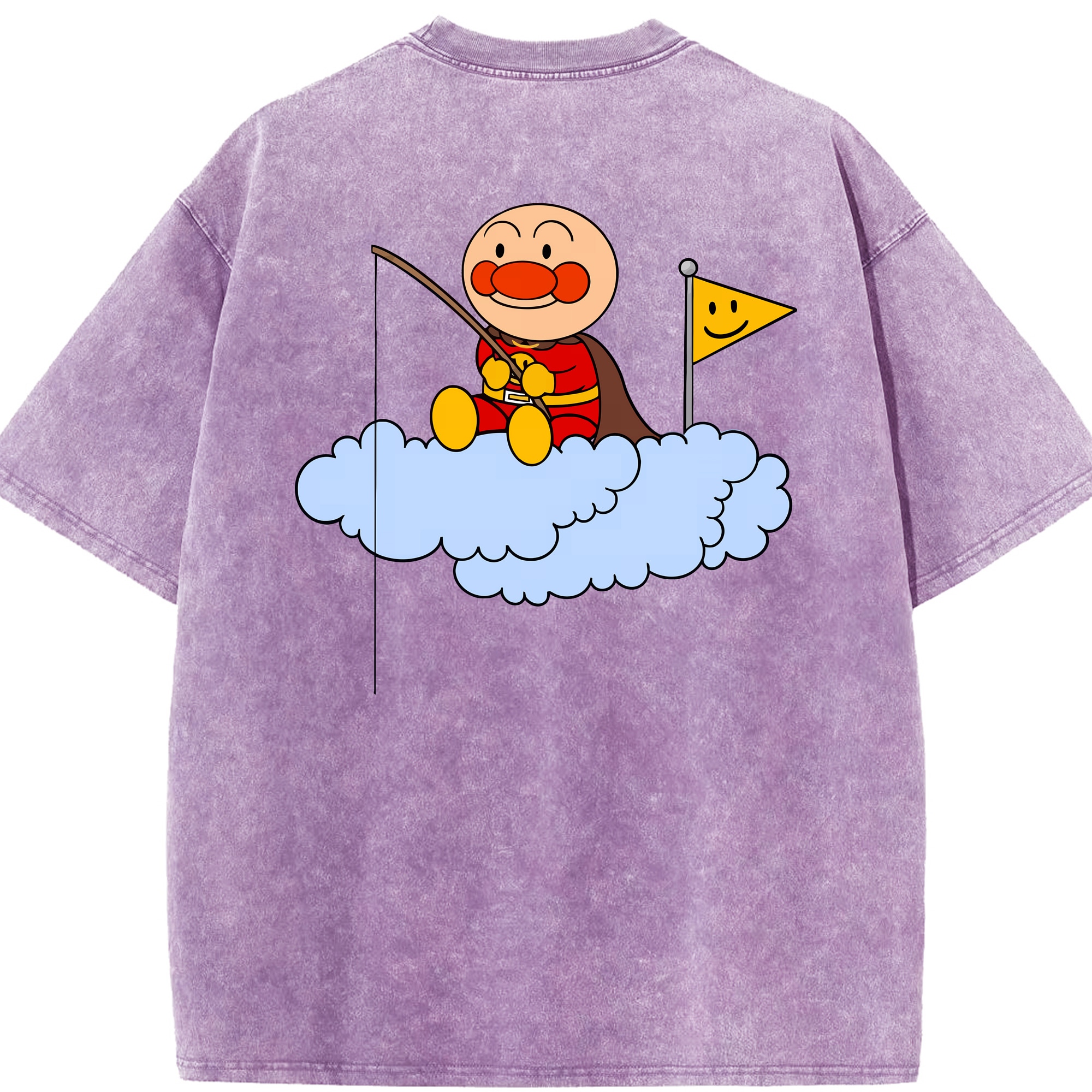 （画像用） アンパンマン Anpanman 綿100% ヴィンテージ風 半袖Tシャツ（背面プリント）