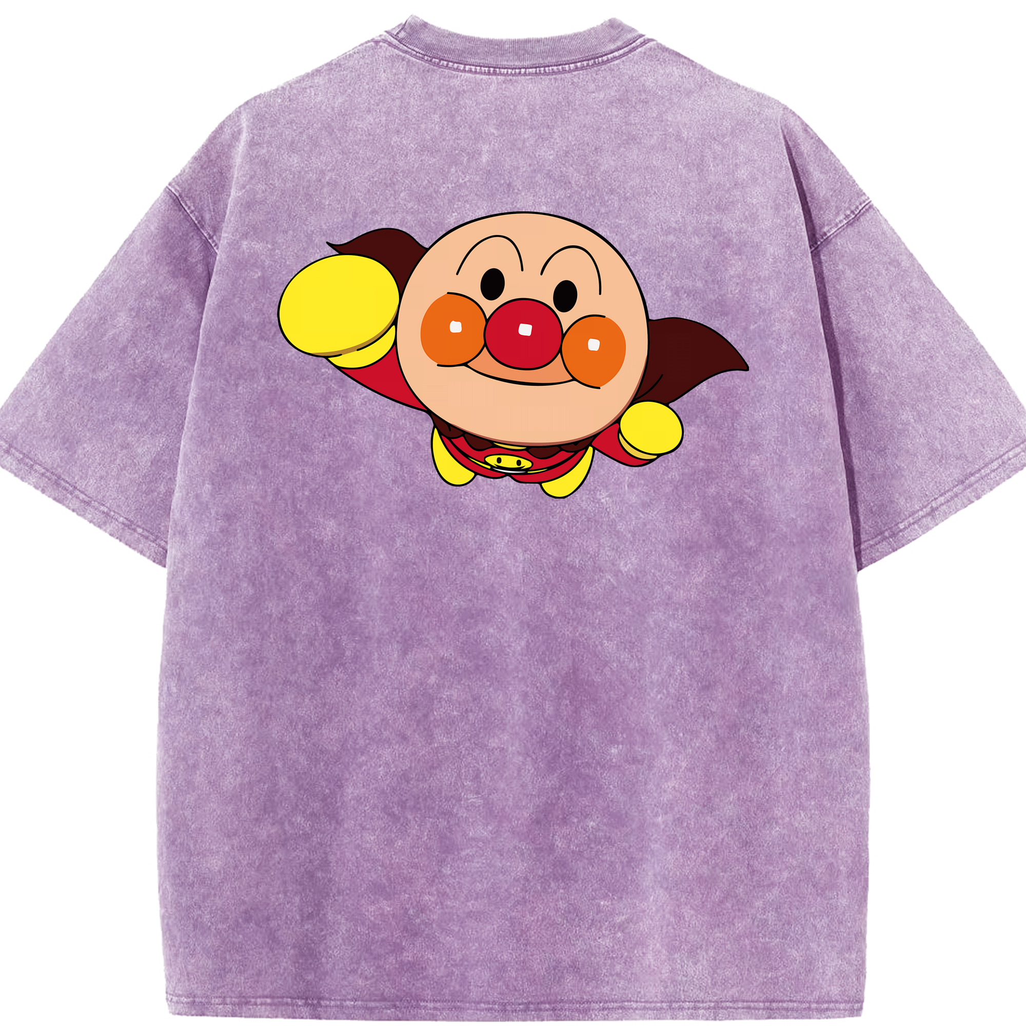 （画像用） アンパンマン Anpanman 綿100% ヴィンテージ風 半袖Tシャツ（背面プリント）
