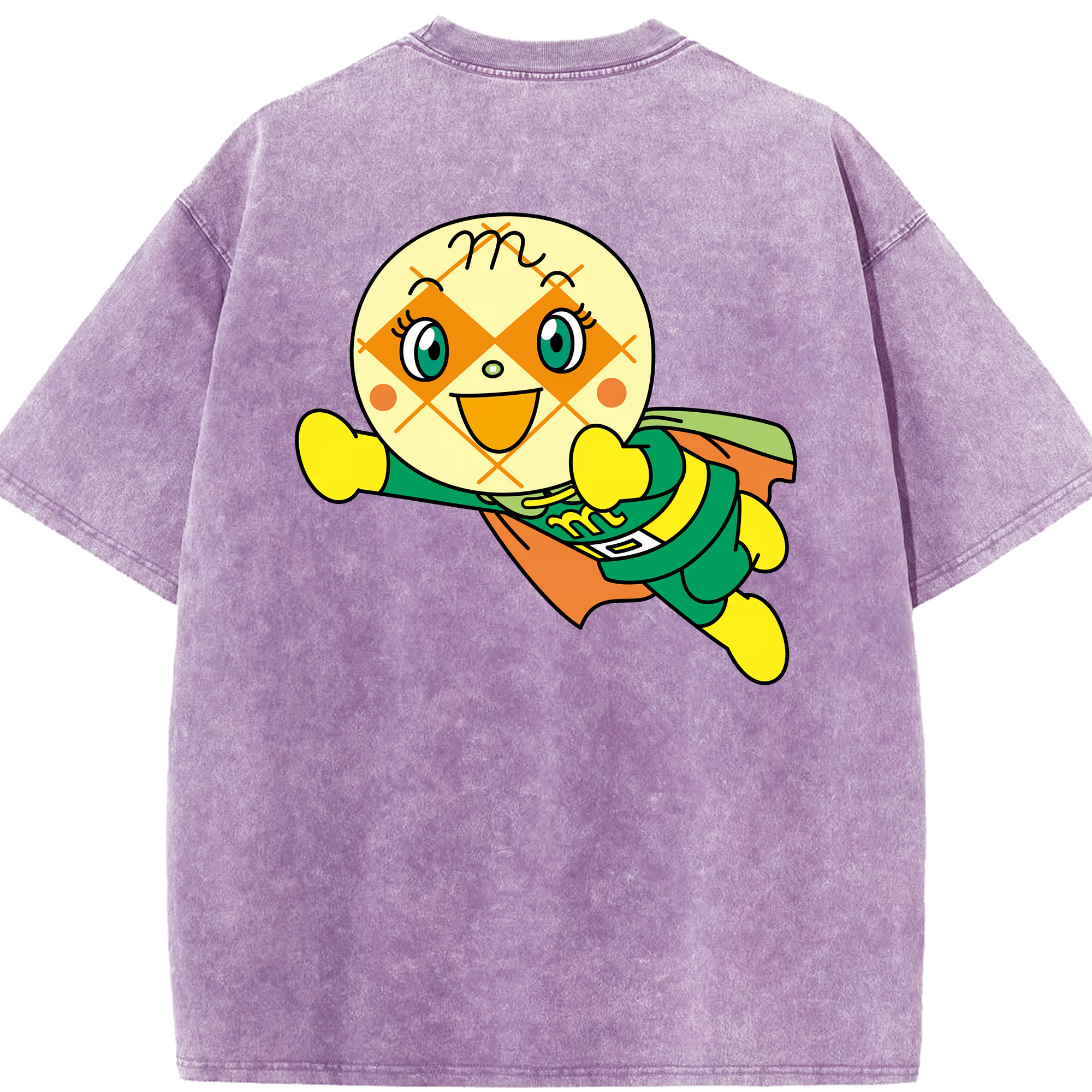 （画像用） アンパンマン Anpanman 綿100% ヴィンテージ風 半袖Tシャツ（背面プリント）