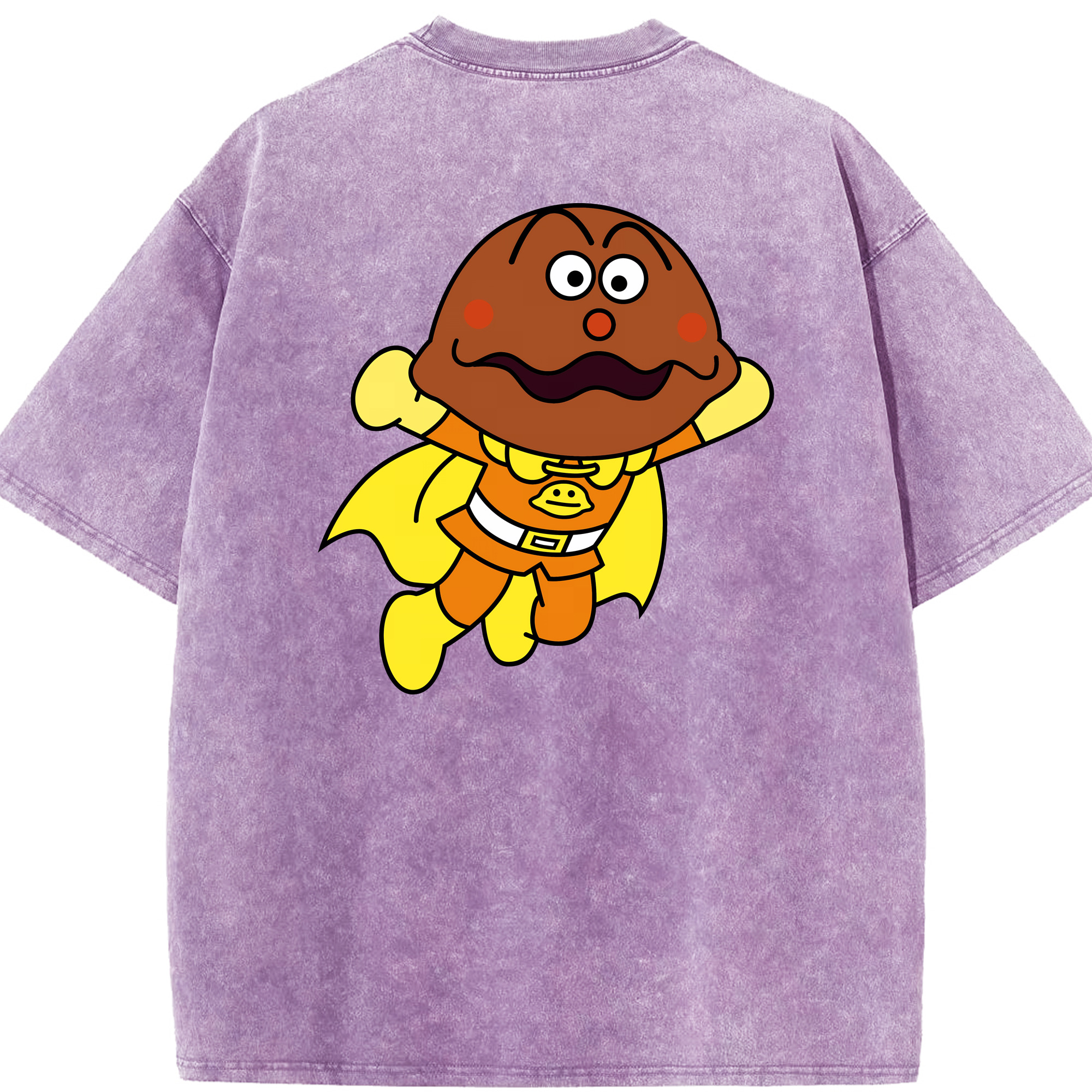 （画像用） アンパンマン Anpanman 綿100% ヴィンテージ風 半袖Tシャツ（背面プリント）