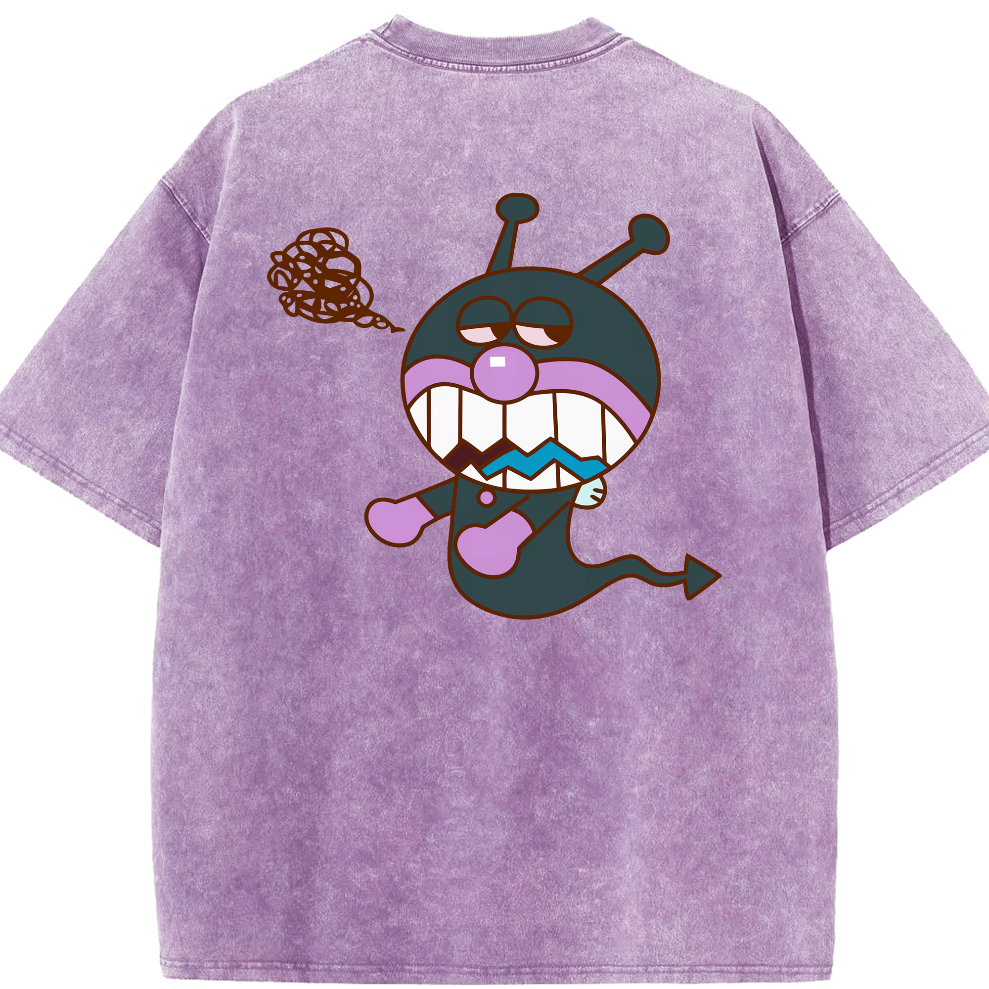 （画像用） アンパンマン Anpanman 綿100% ヴィンテージ風 半袖Tシャツ（背面プリント）