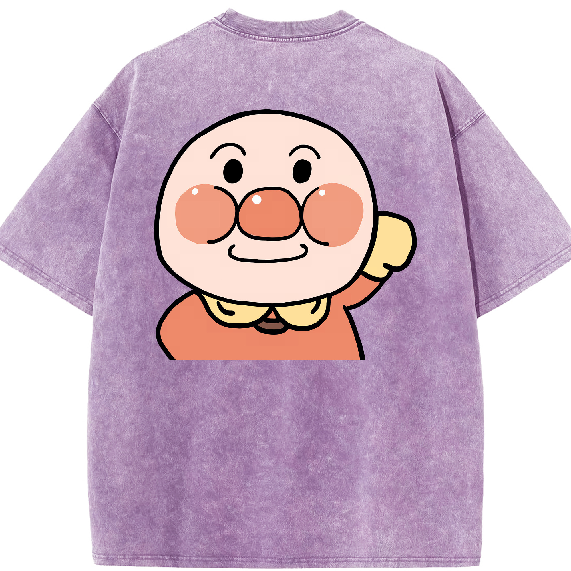 （画像用） アンパンマン Anpanman 綿100% ヴィンテージ風 半袖Tシャツ（背面プリント）
