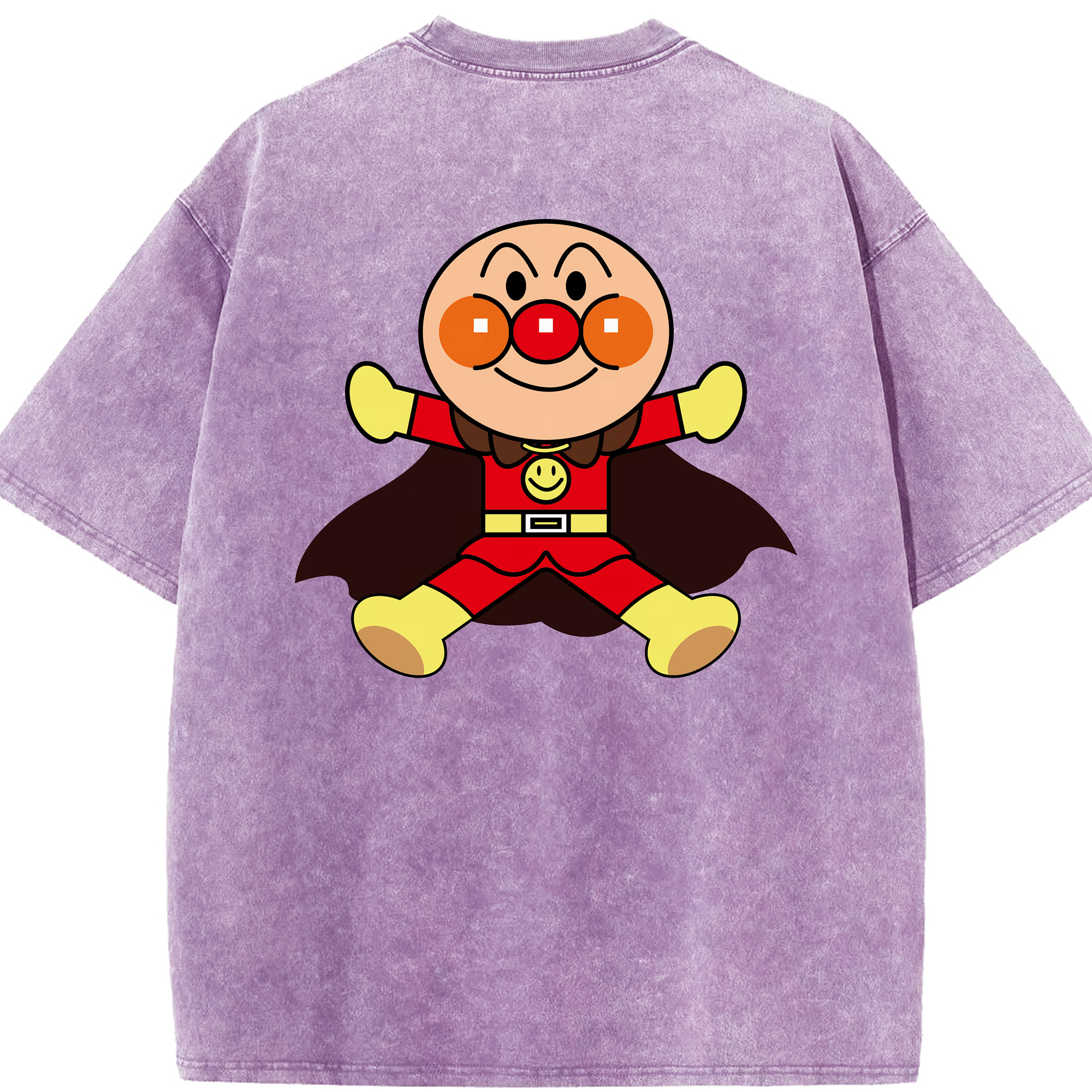 （画像用） アンパンマン Anpanman 綿100% ヴィンテージ風 半袖Tシャツ（背面プリント）
