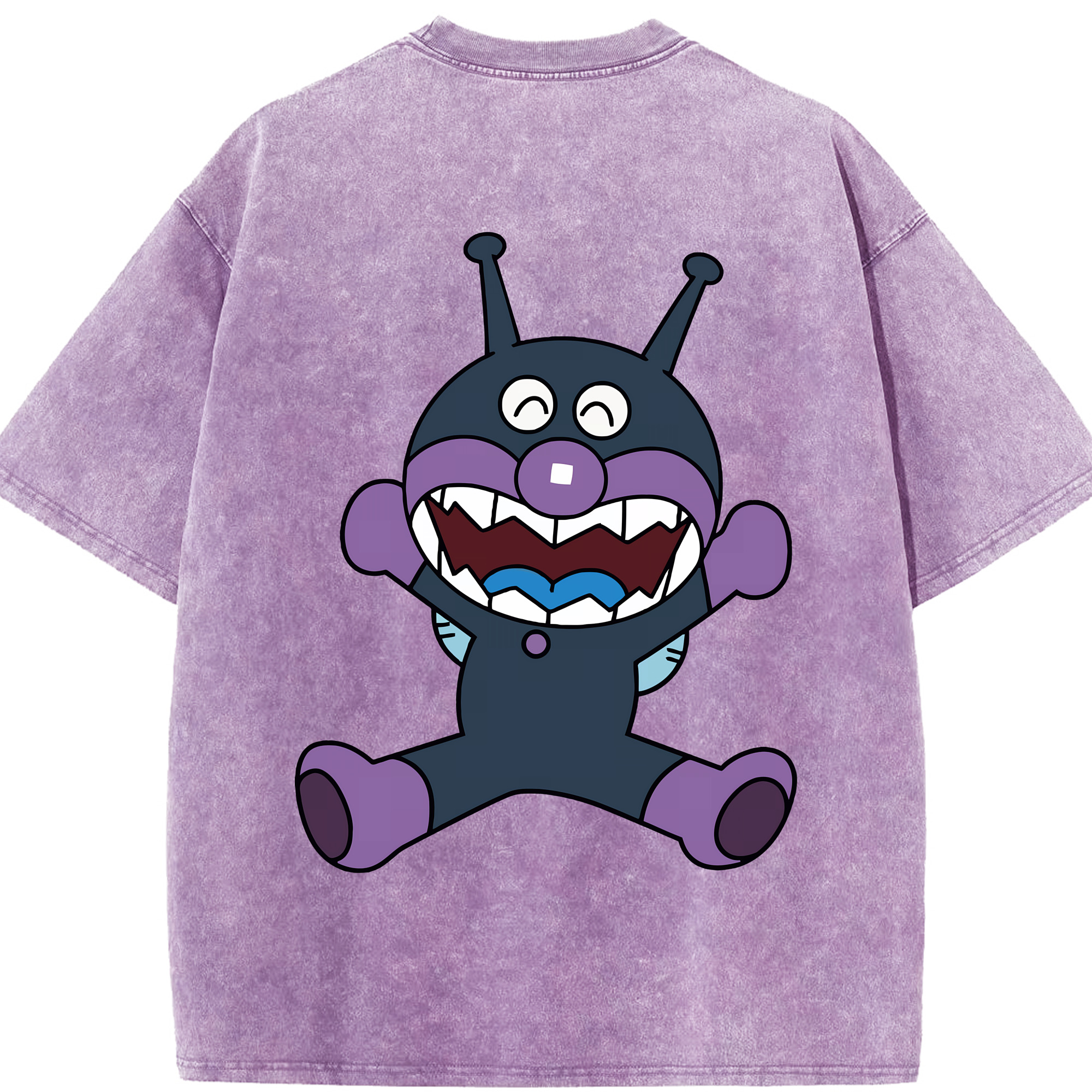 （画像用） アンパンマン Anpanman 綿100% ヴィンテージ風 半袖Tシャツ（背面プリント）