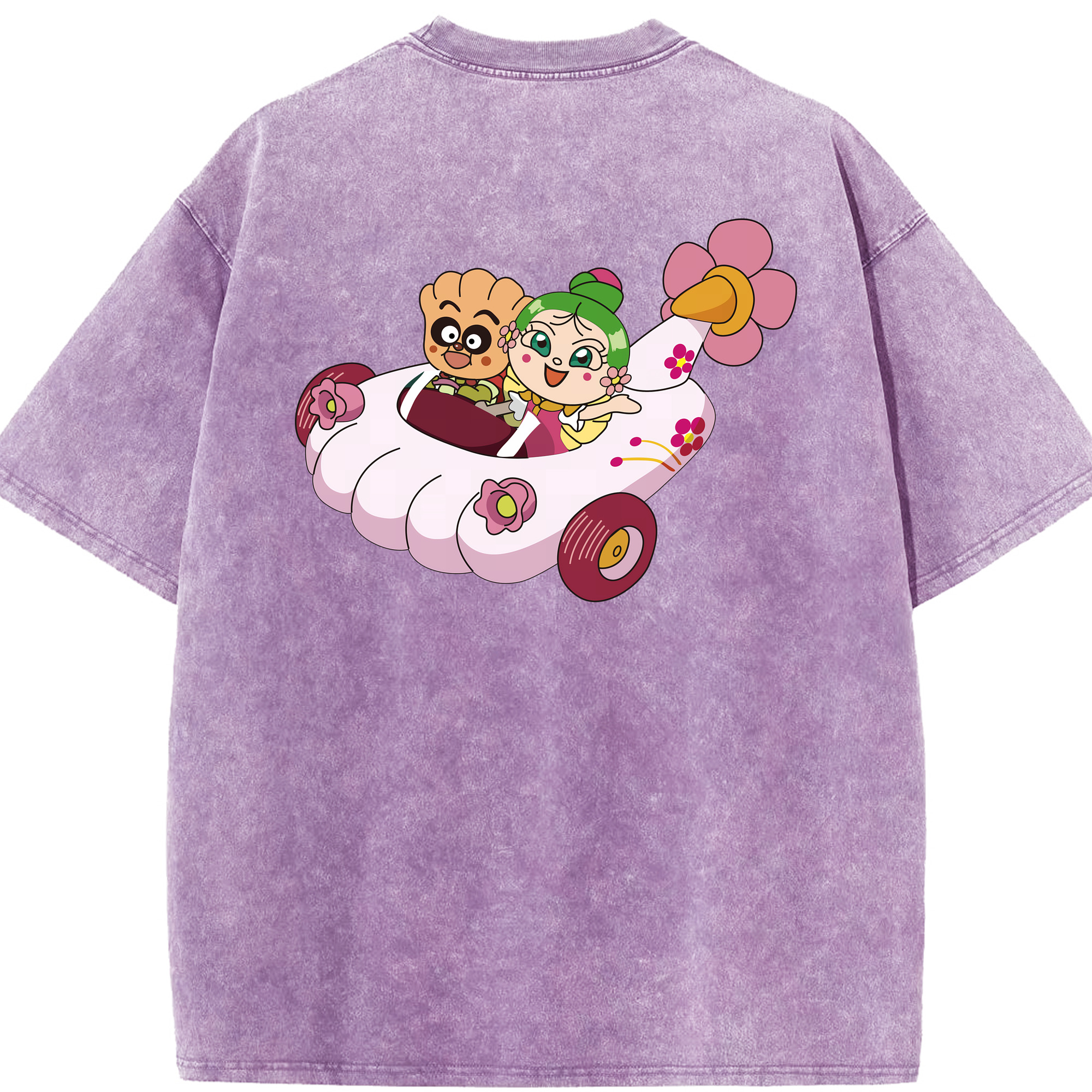 （画像用） アンパンマン Anpanman 綿100% ヴィンテージ風 半袖Tシャツ（背面プリント）