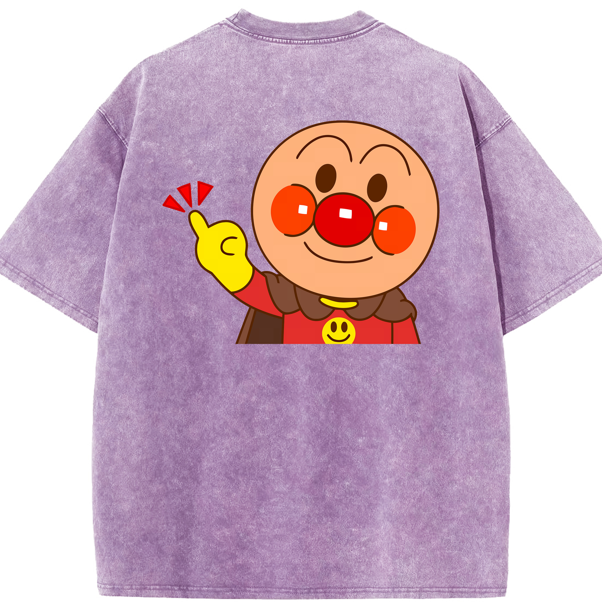 （画像用） アンパンマン Anpanman 綿100% ヴィンテージ風 半袖Tシャツ（背面プリント）