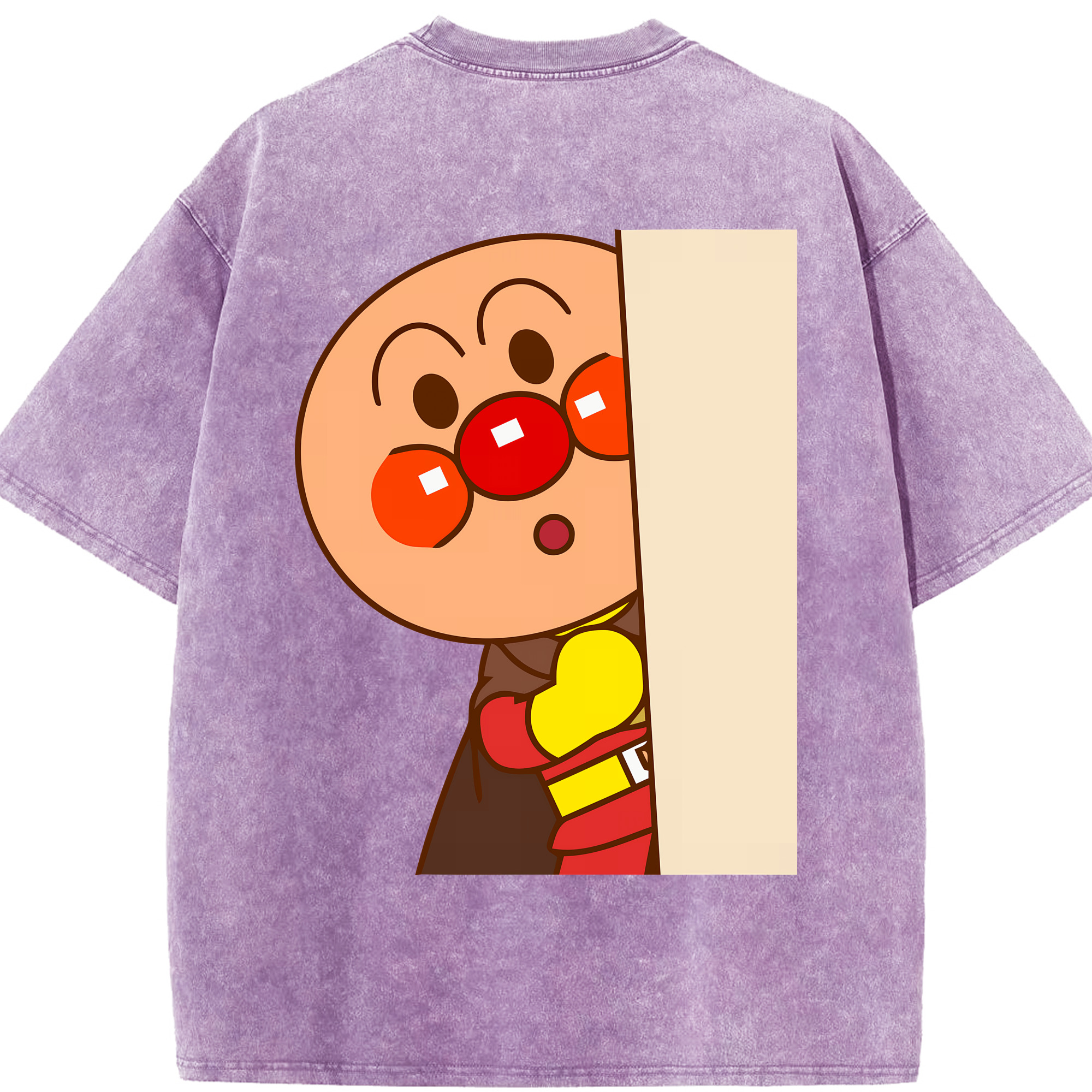 （画像用） アンパンマン Anpanman 綿100% ヴィンテージ風 半袖Tシャツ（背面プリント）